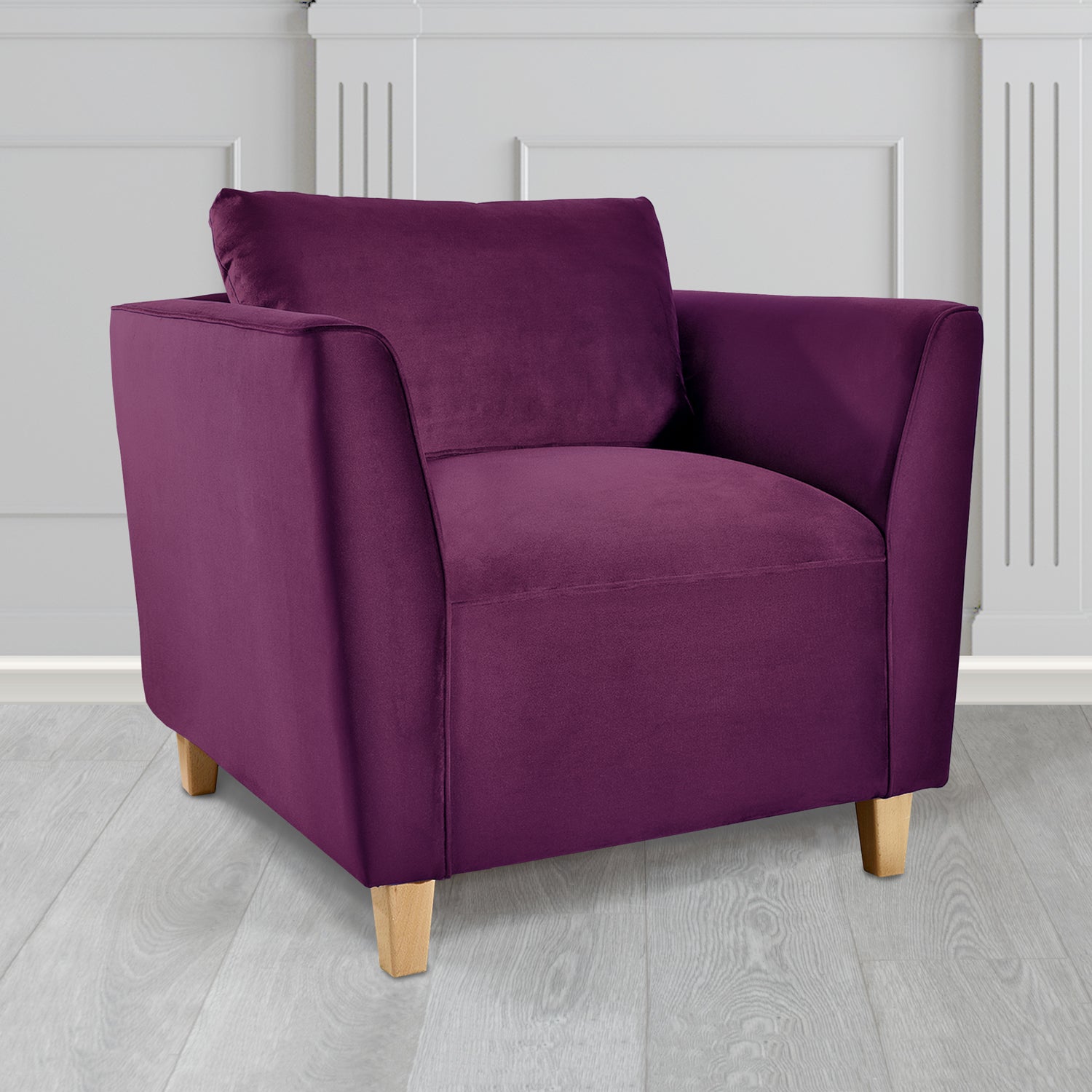 Ellie Tub Armchair in Monaco Plush Velvet Fabric