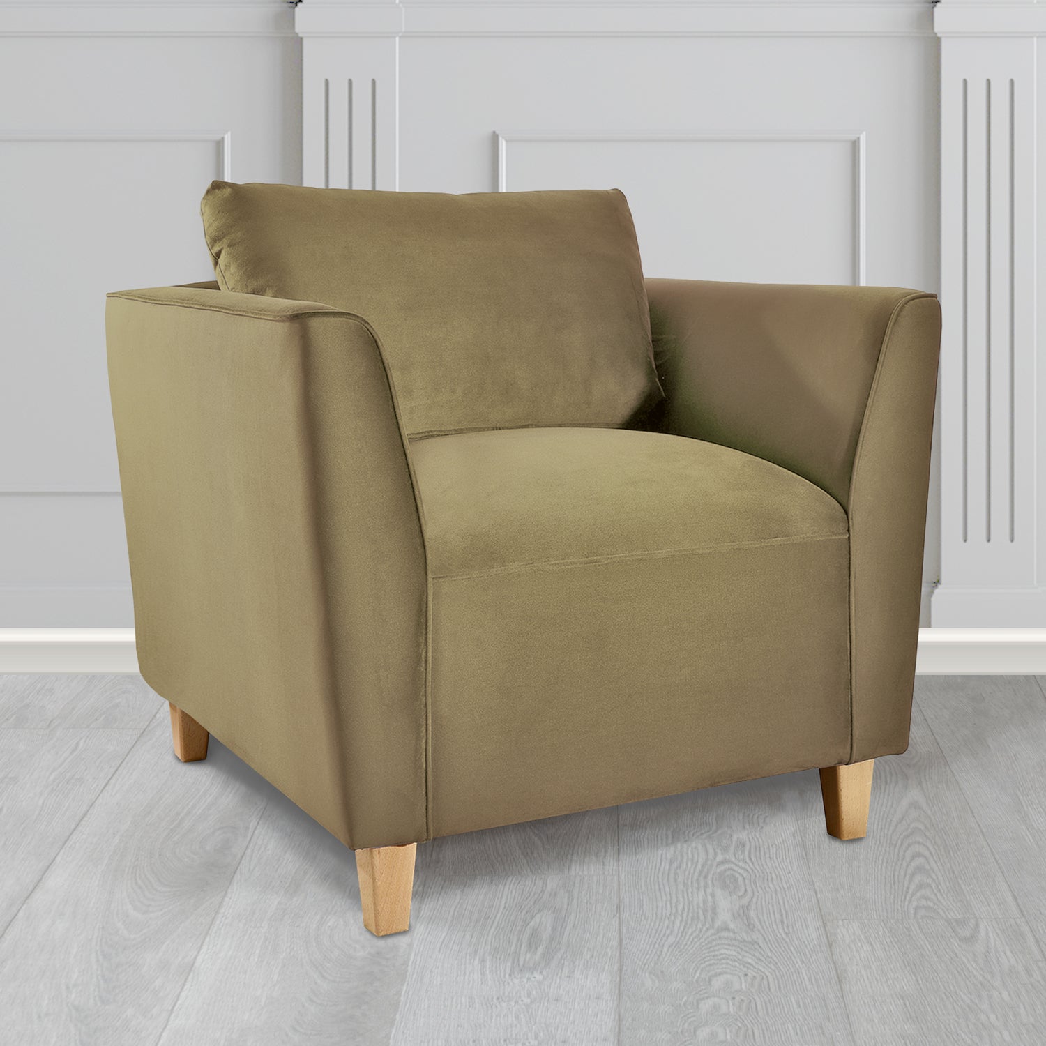 Ellie Tub Armchair in Monaco Plush Velvet Fabric