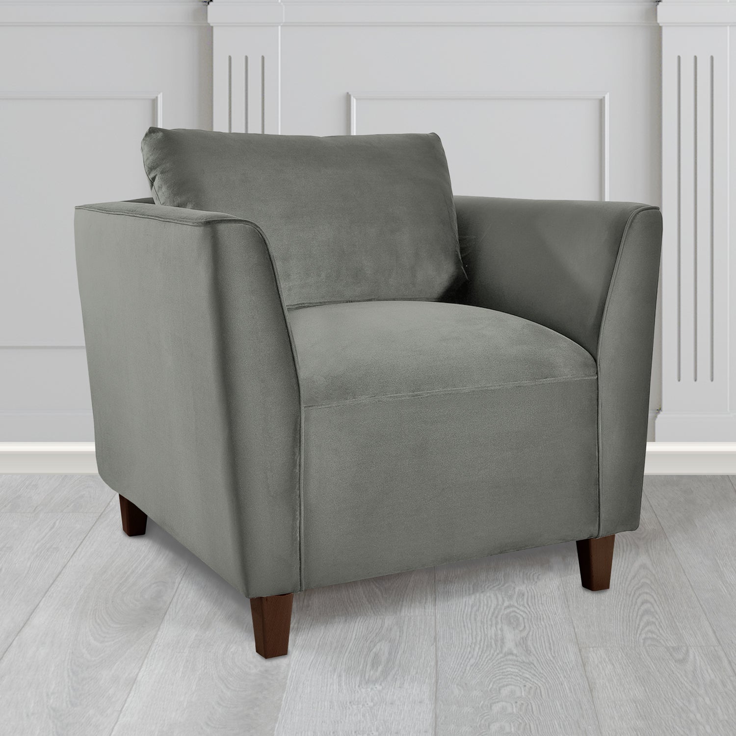 Ellie Tub Armchair in Monaco Plush Velvet Fabric