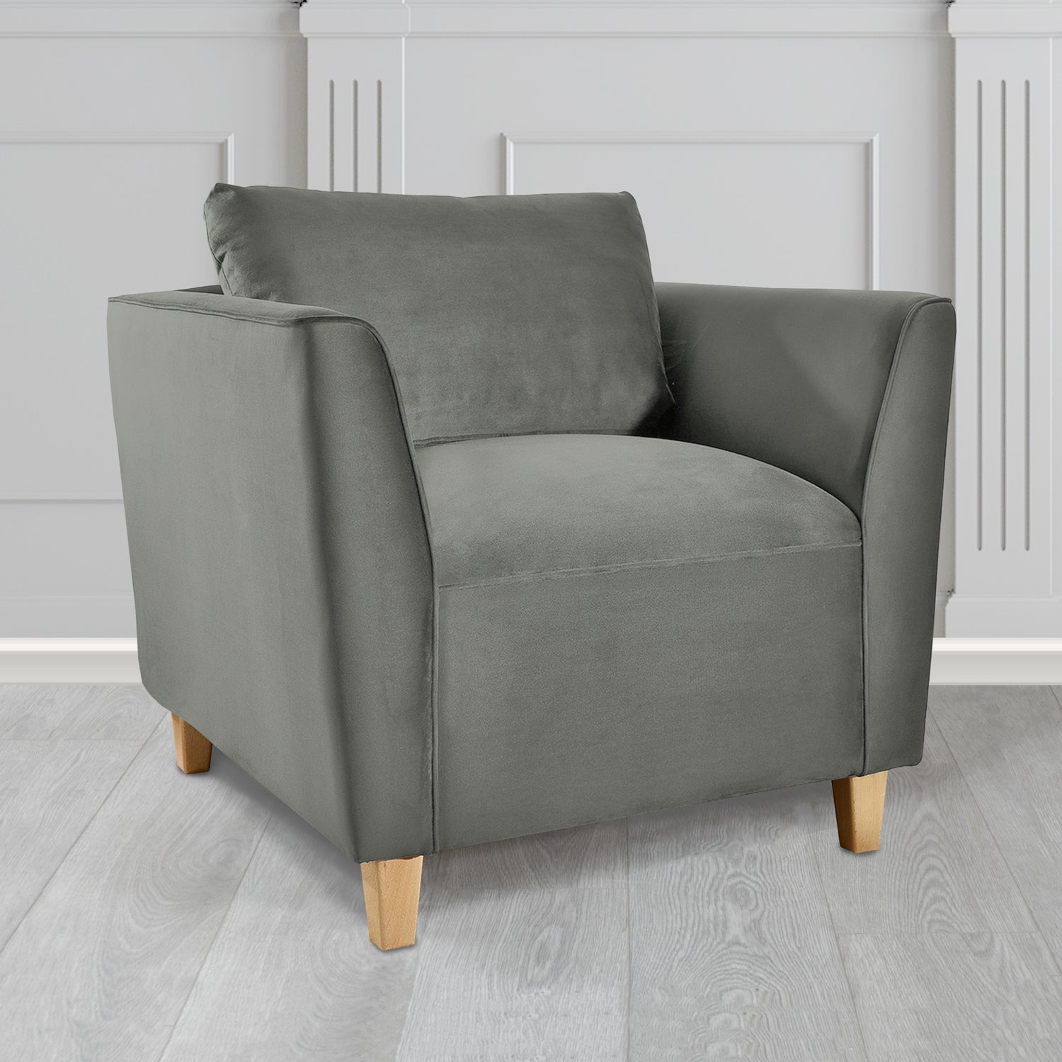 Ellie Tub Armchair in Monaco Plush Velvet Fabric