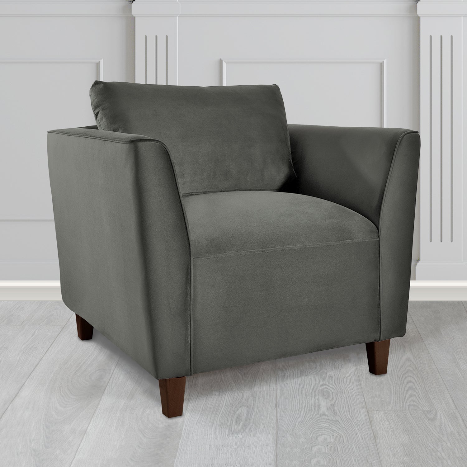Ellie Tub Armchair in Monaco Plush Velvet Fabric