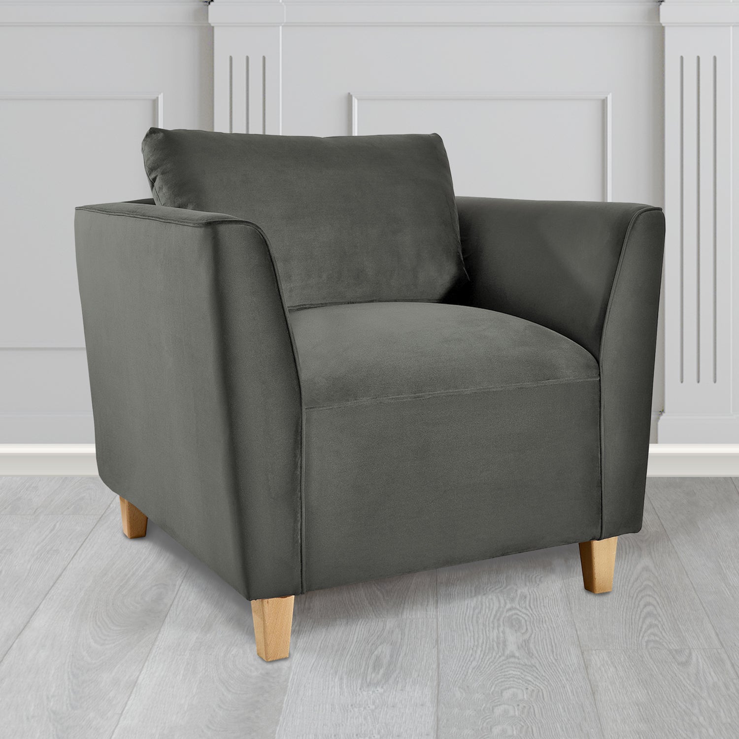 Ellie Tub Armchair in Monaco Plush Velvet Fabric