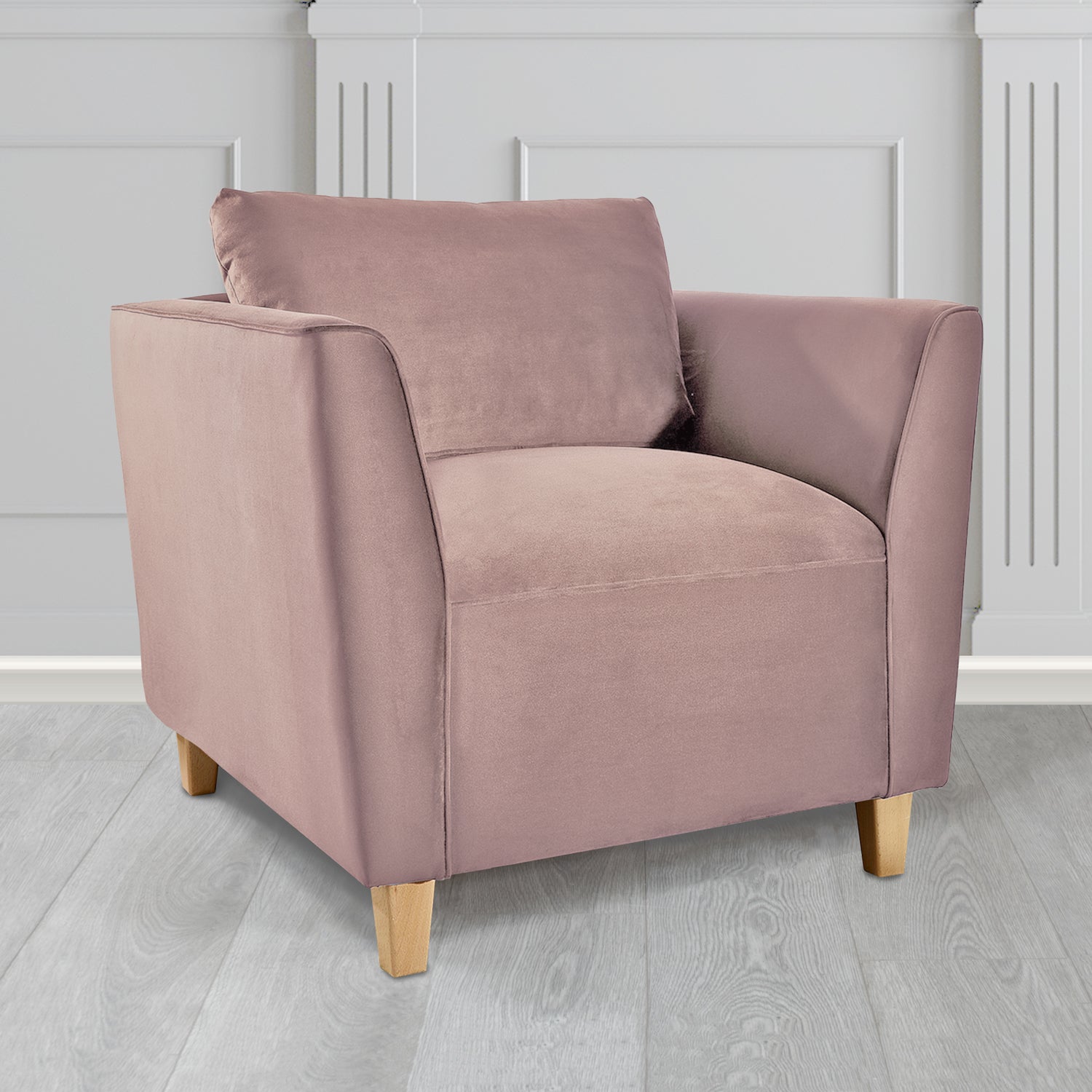 Ellie Tub Armchair in Monaco Plush Velvet Fabric