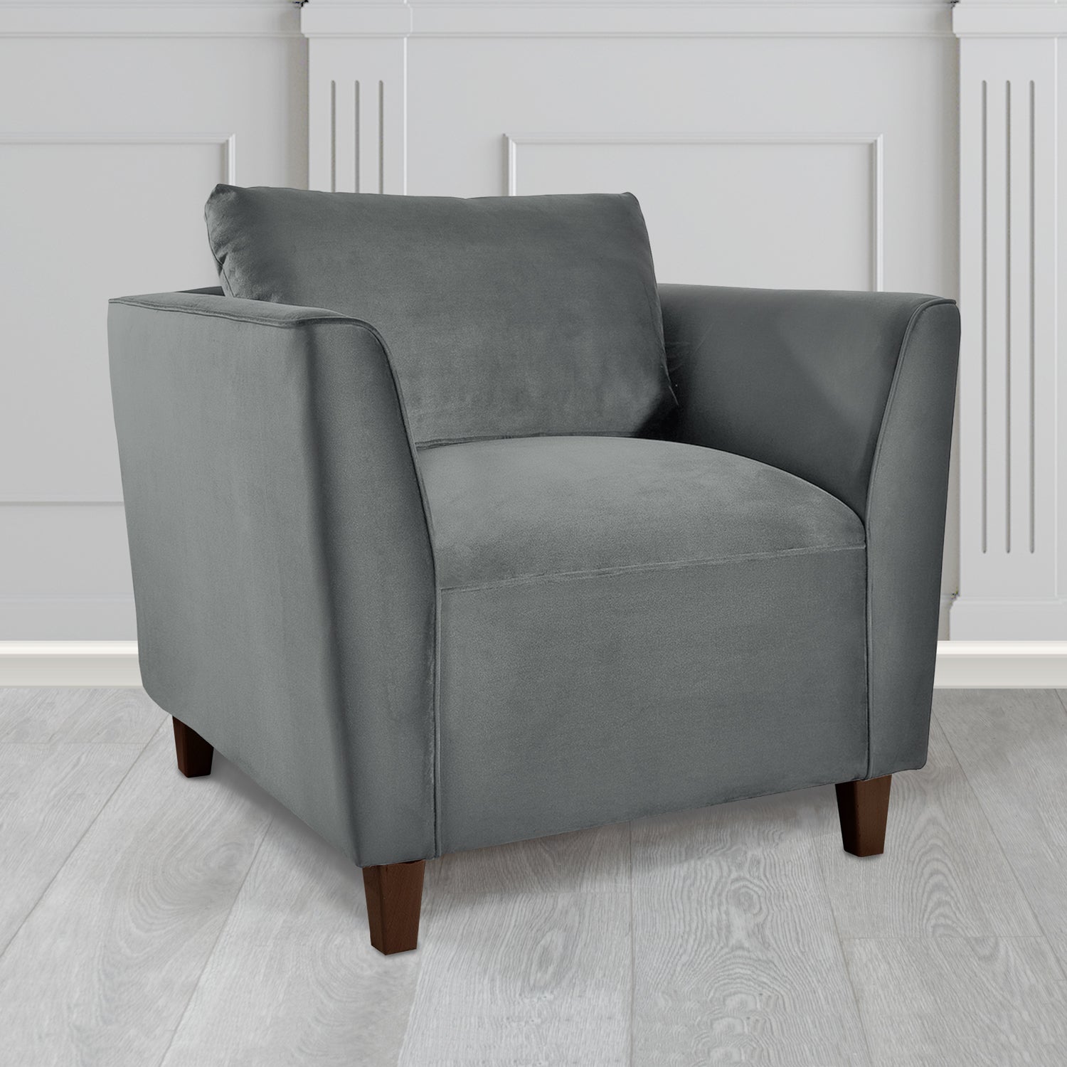 Ellie Tub Armchair in Monaco Plush Velvet Fabric