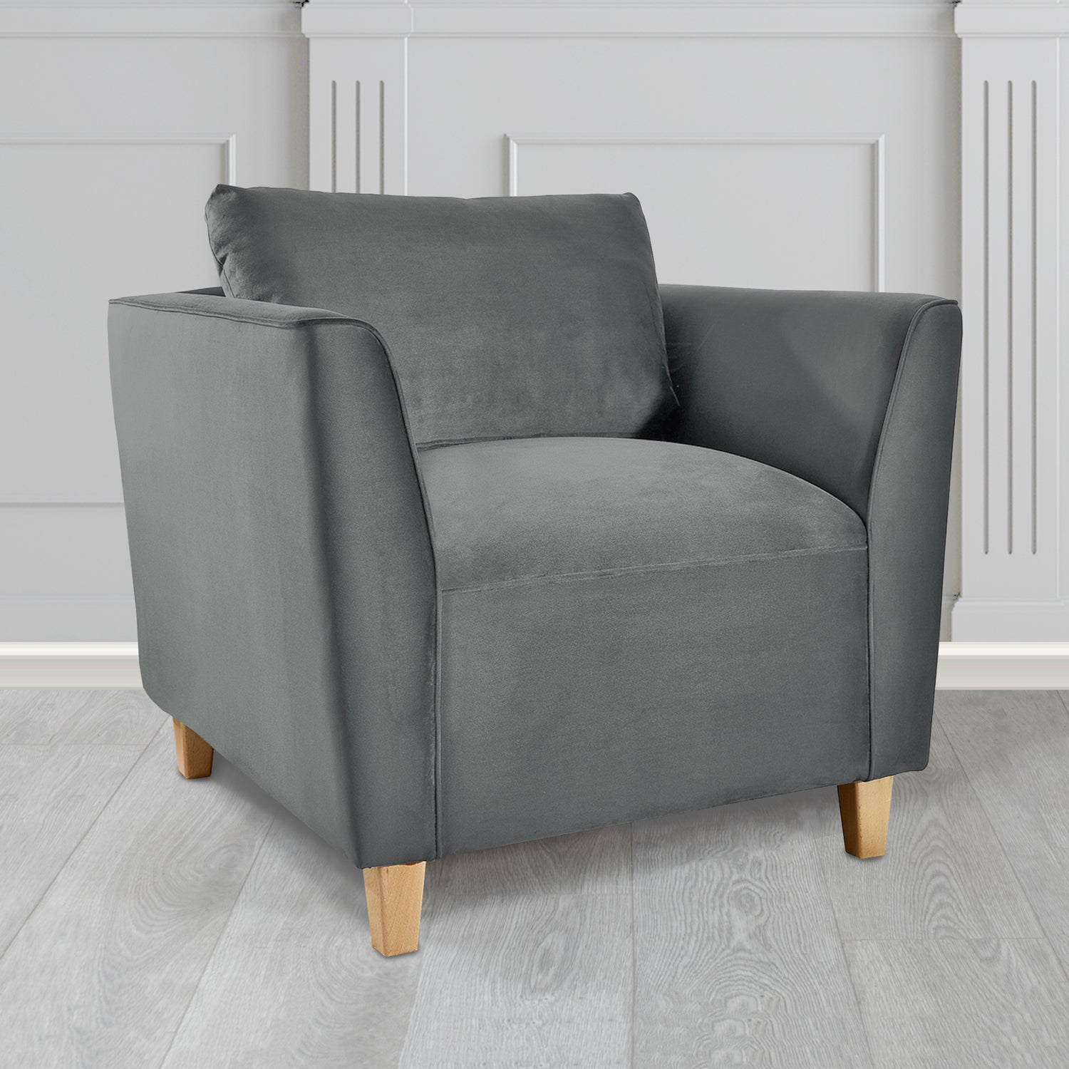 Ellie Tub Armchair in Monaco Plush Velvet Fabric