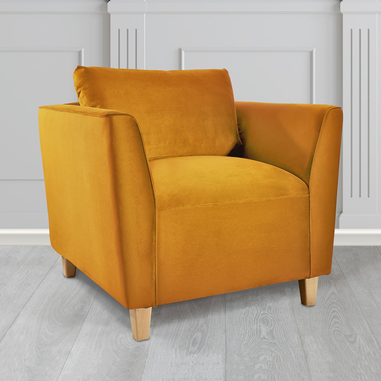 Ellie Tub Armchair in Monaco Plush Velvet Fabric