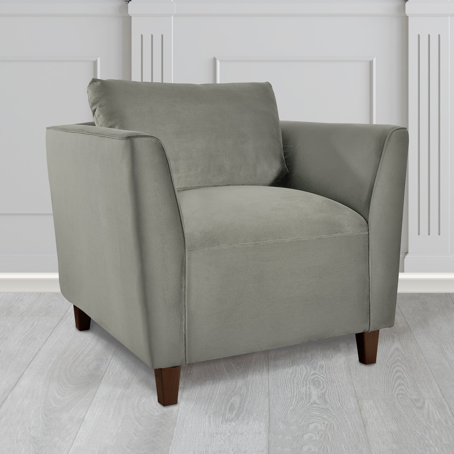 Ellie Tub Armchair in Monaco Plush Velvet Fabric