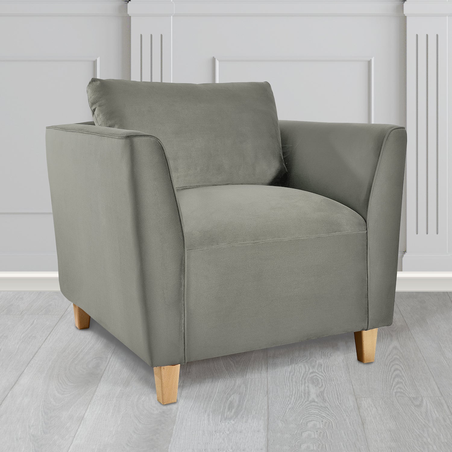 Ellie Tub Armchair in Monaco Plush Velvet Fabric