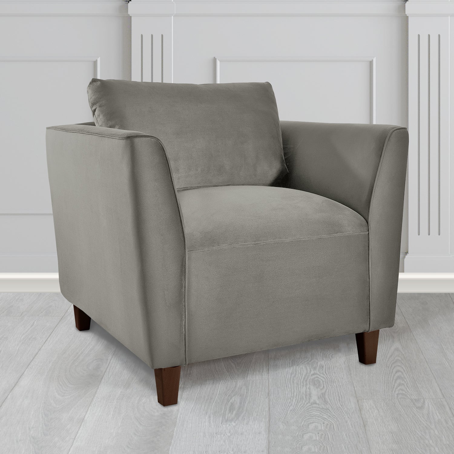 Ellie Tub Armchair in Monaco Plush Velvet Fabric