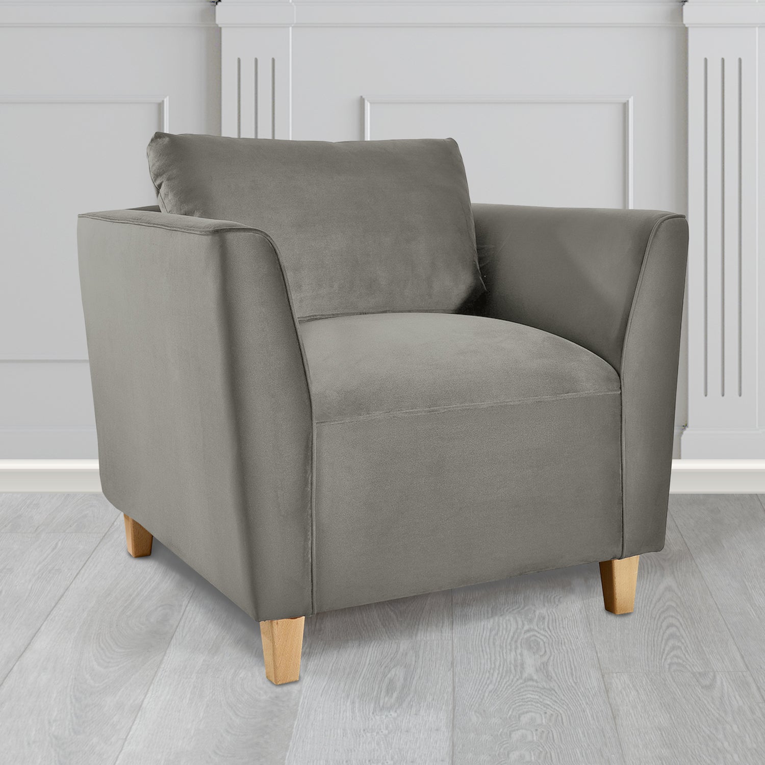 Ellie Tub Armchair in Monaco Plush Velvet Fabric