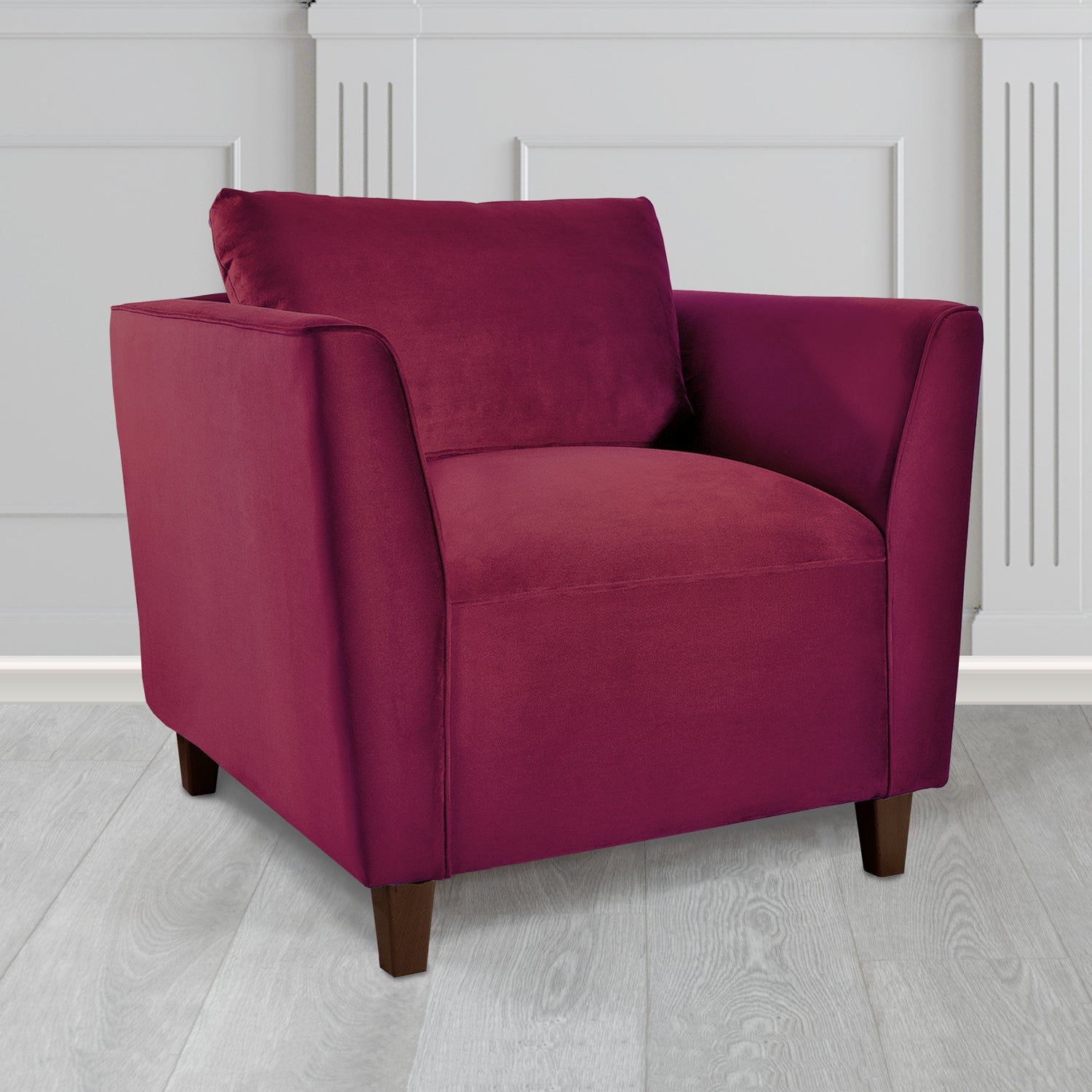 Ellie Tub Armchair in Monaco Plush Velvet Fabric