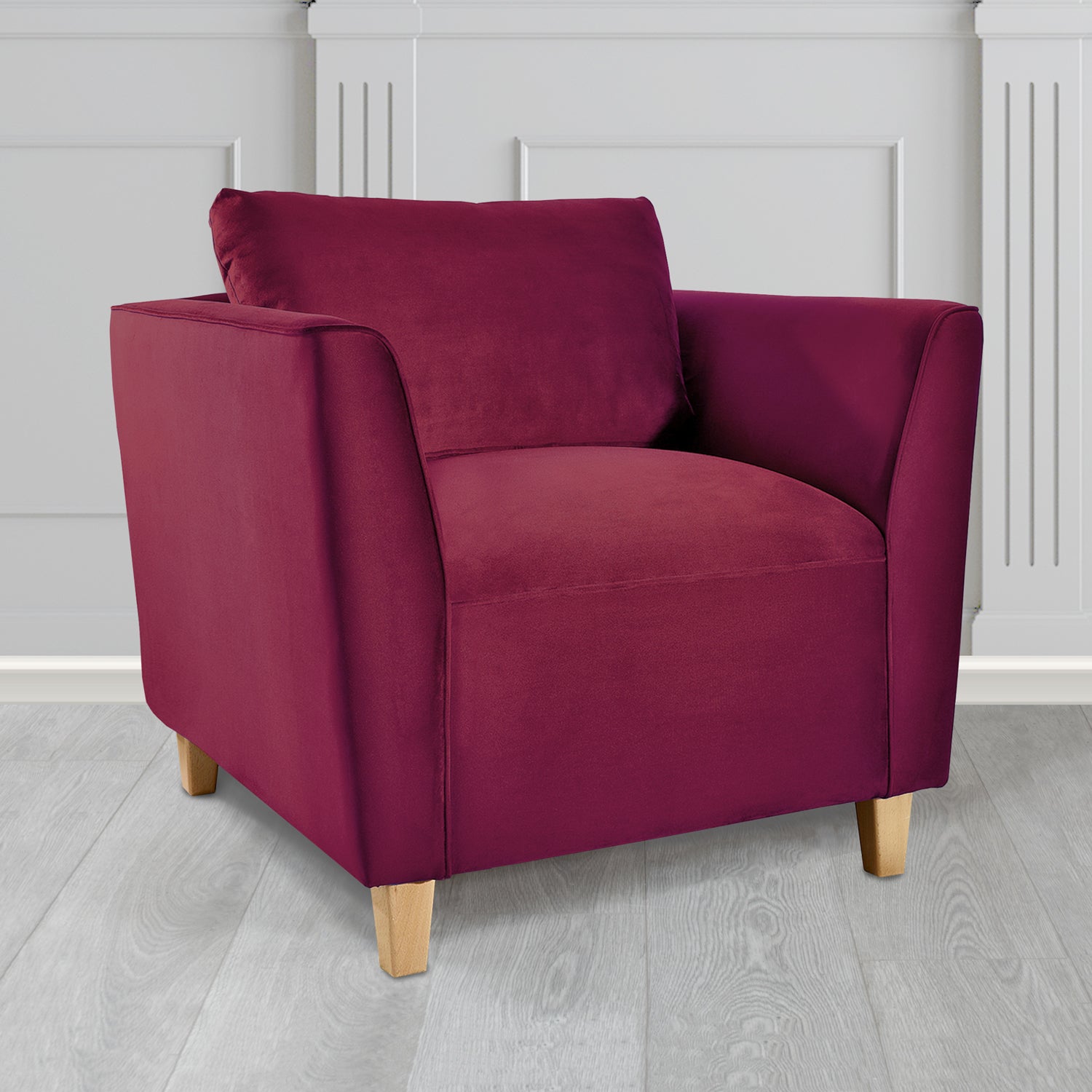 Ellie Tub Armchair in Monaco Plush Velvet Fabric