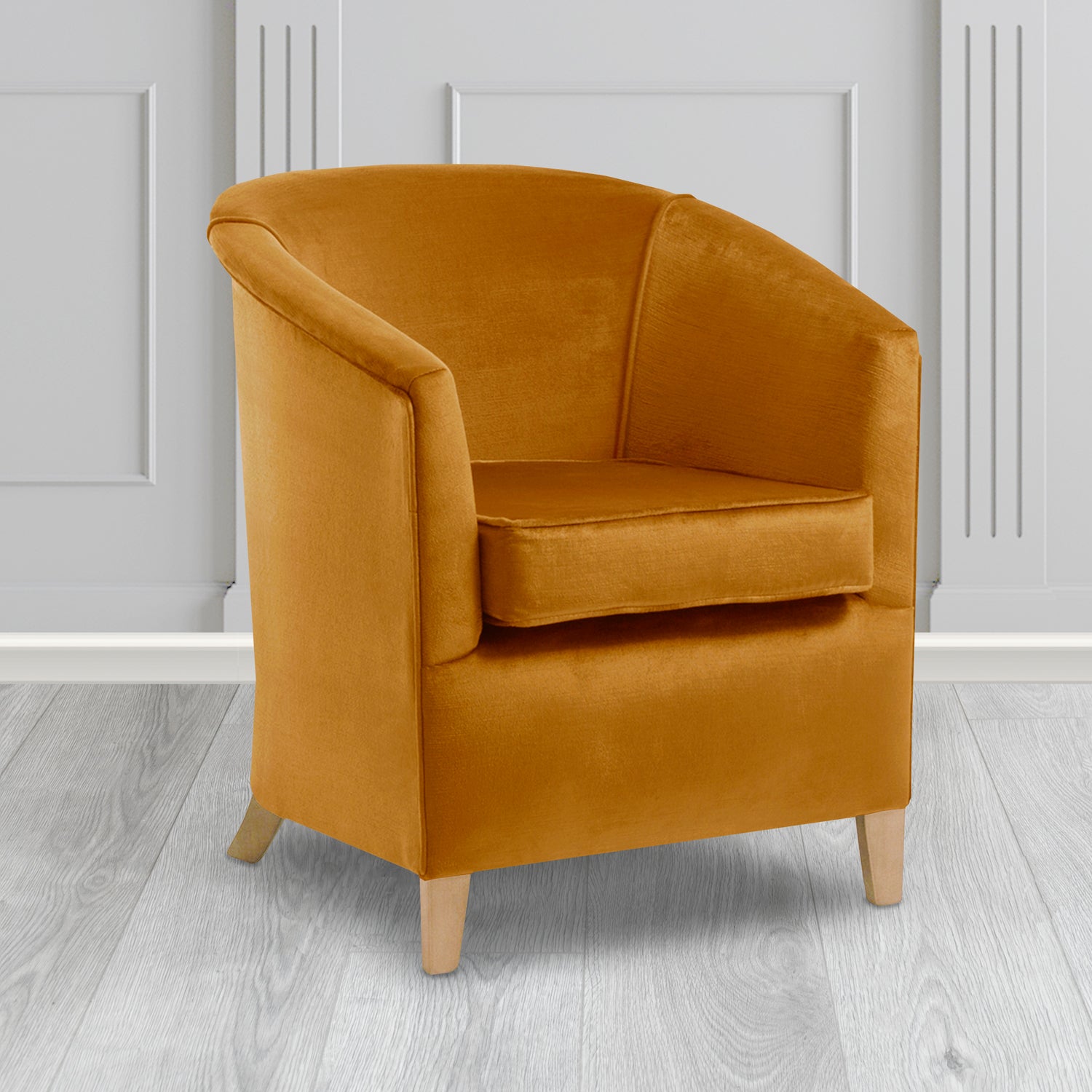 Ochre top velvet chair
