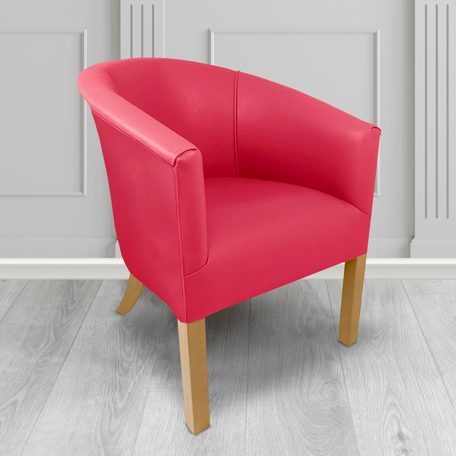 Pink faux online leather chair