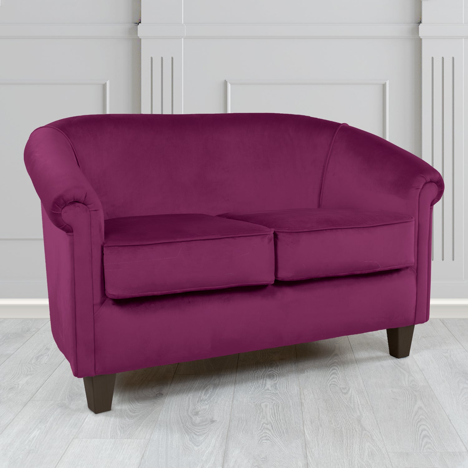 Siena 2 Seater Tub Sofa in Tubz Monaco Plush Velvet Fabric