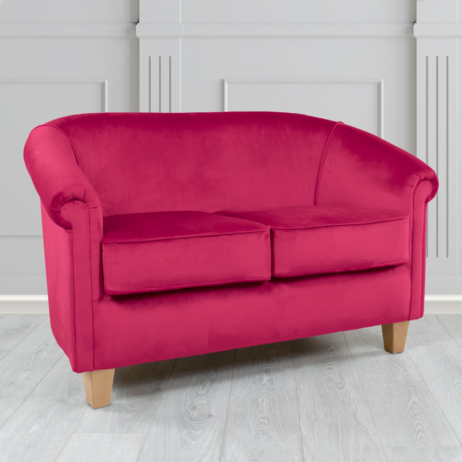 Siena 2 Seater Tub Sofa in Tubz Monaco Plush Velvet Fabric