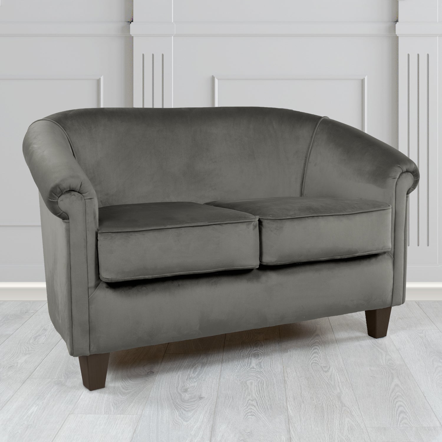 Siena 2 Seater Tub Sofa in Monaco Plush Velvet Fabric