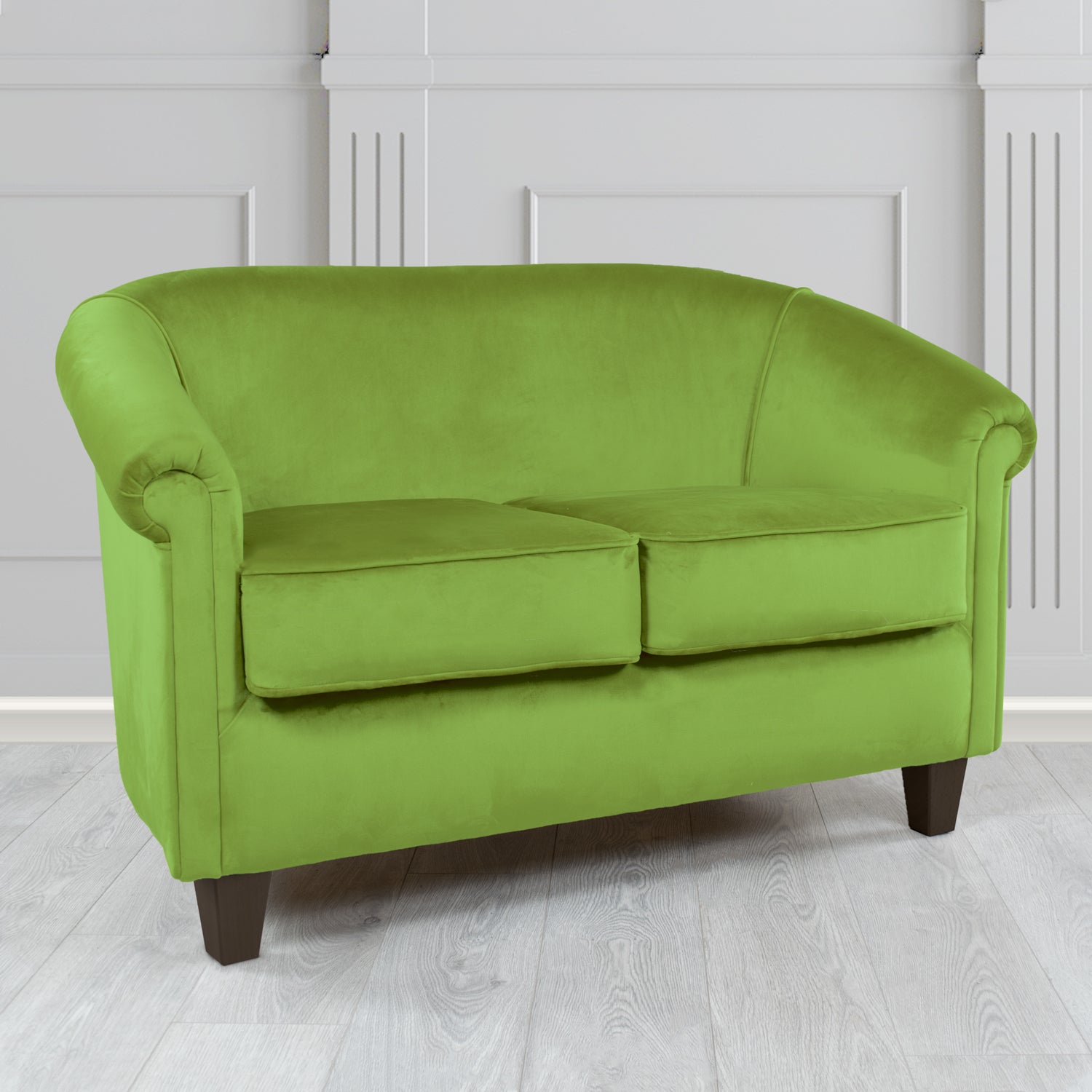 Siena 2 Seater Tub Sofa in Monaco Plush Velvet Fabric