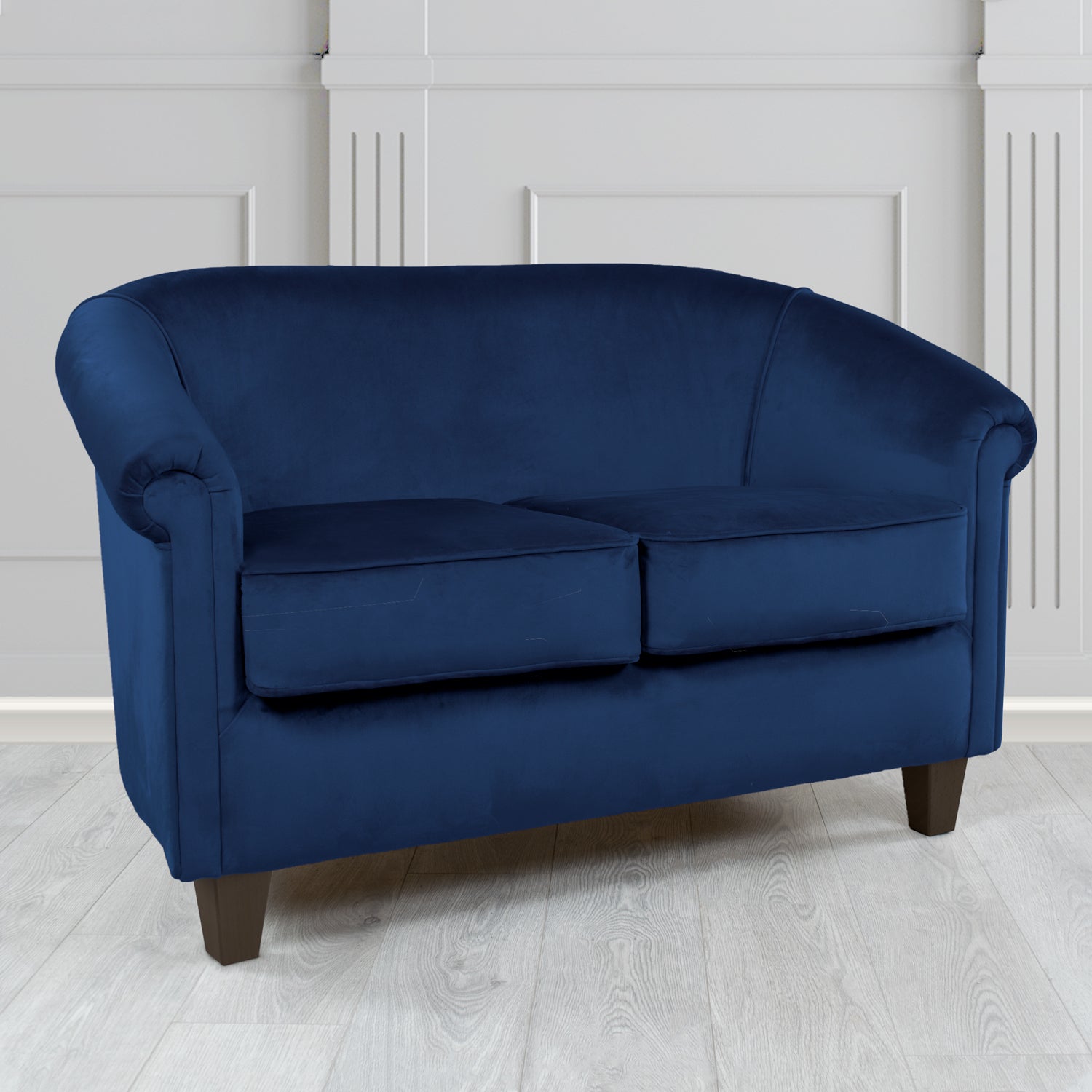 Siena 2 Seater Tub Sofa in Monaco Plush Velvet Fabric