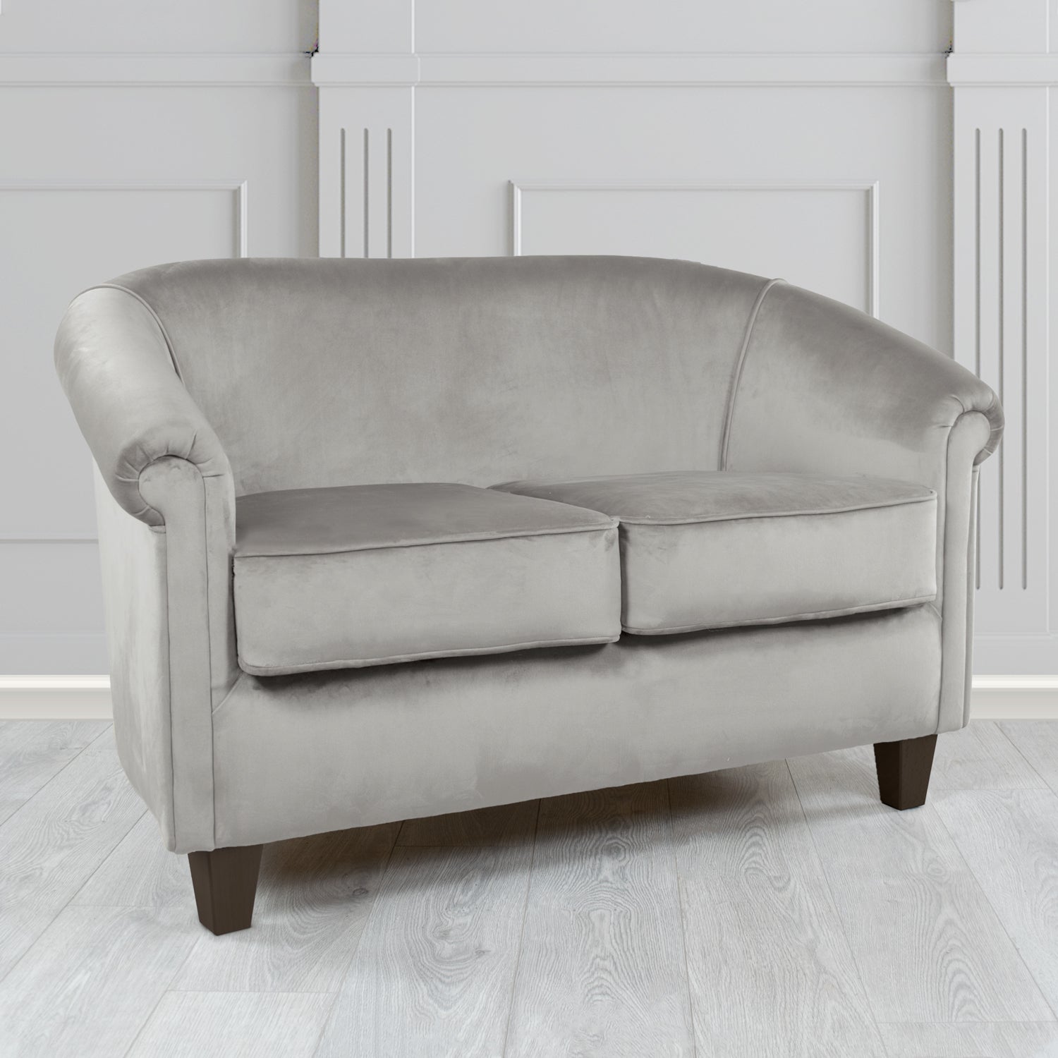 Siena 2 Seater Tub Sofa in Monaco Plush Velvet Fabric