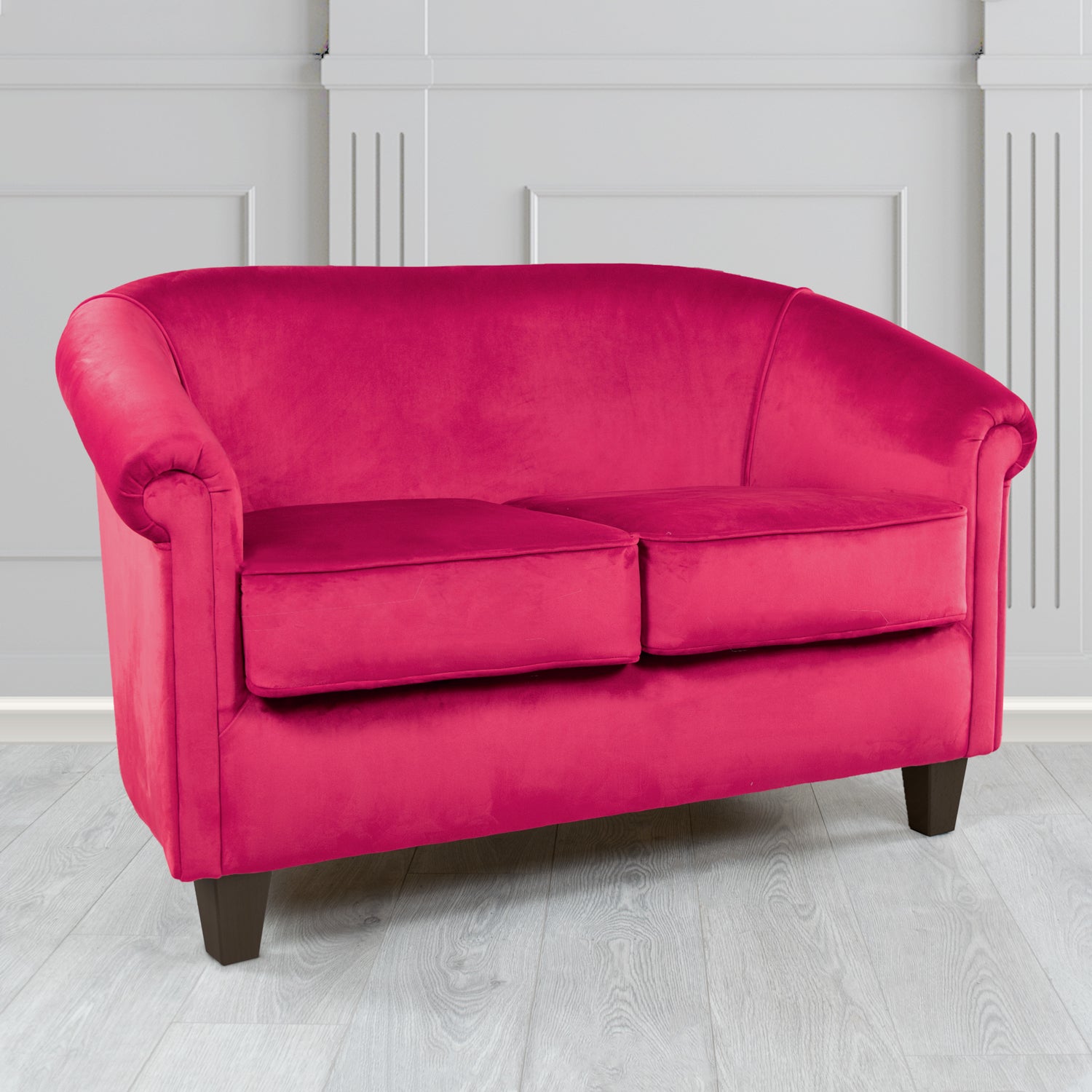 Siena 2 Seater Tub Sofa in Cristina Marrone Passione Velvet Fabric