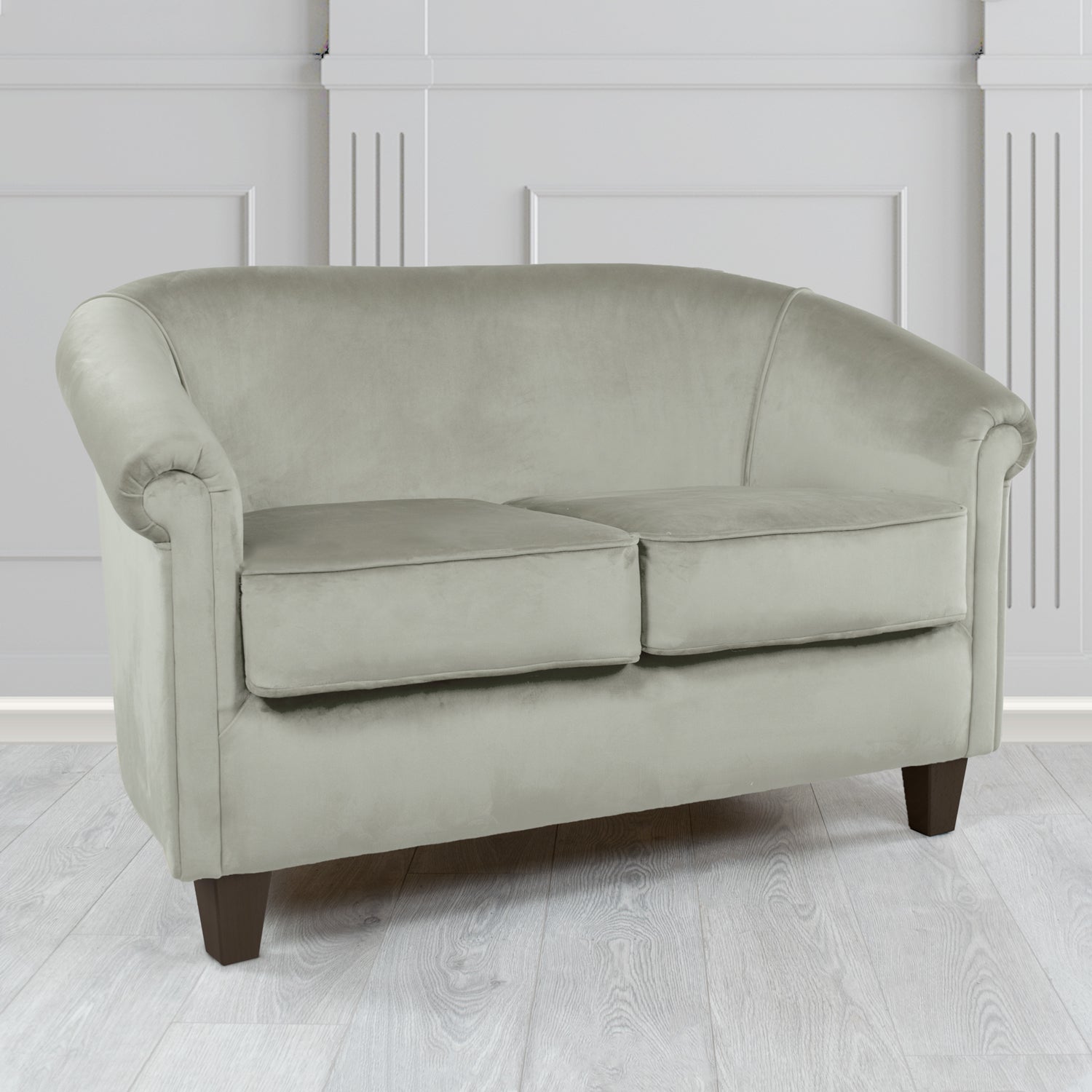 Siena 2 Seater Tub Sofa in Cristina Marrone Passione Velvet Fabric