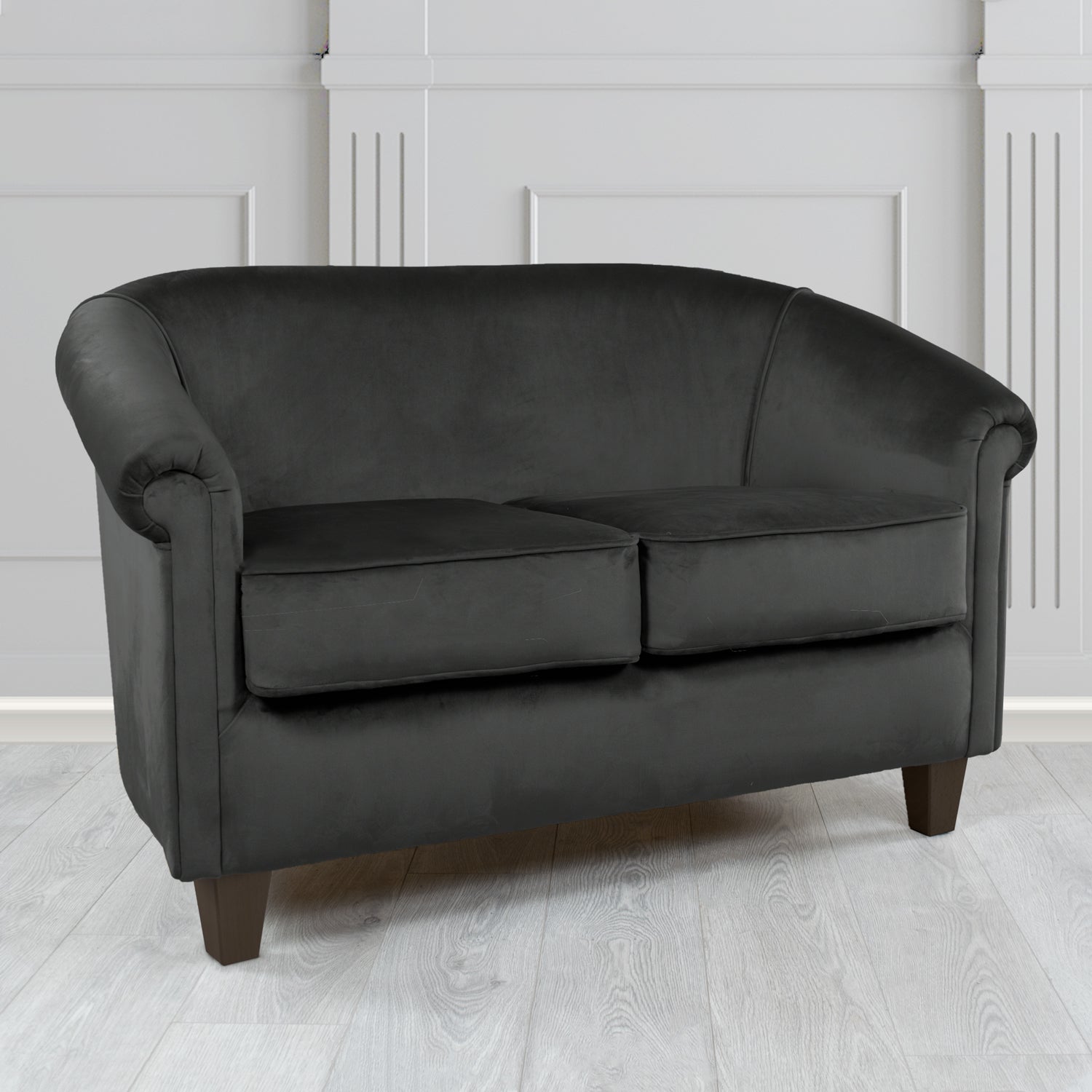 Siena 2 Seater Tub Sofa in Cristina Marrone Passione Velvet Fabric