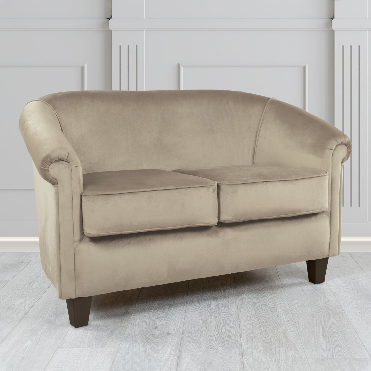 Siena 2 Seater Tub Sofa in Cristina Marrone Passione Velvet Fabric