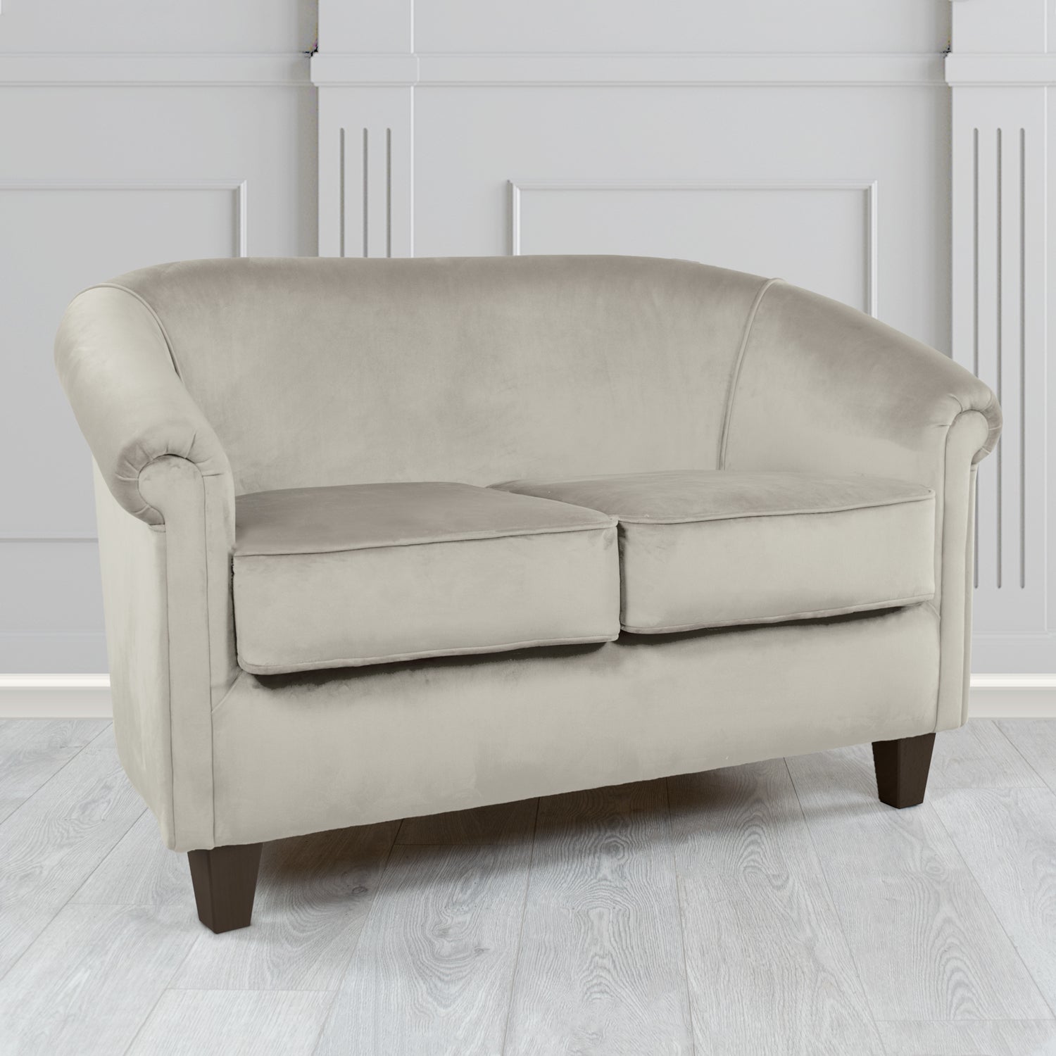 Siena 2 Seater Tub Sofa in Cristina Marrone Passione Velvet Fabric