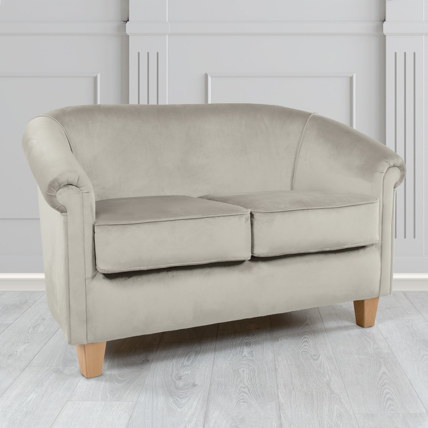 Siena 2 Seater Tub Sofa in Cristina Marrone Passione Velvet Fabric