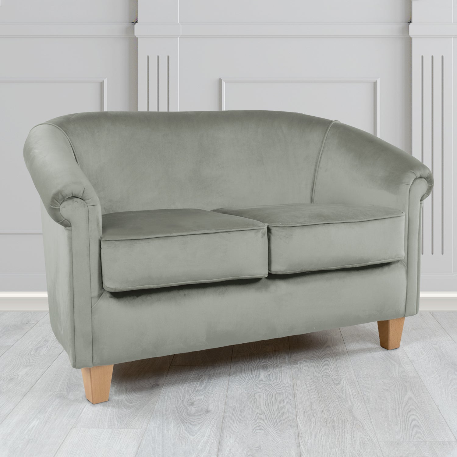 Siena 2 Seater Tub Sofa in Cristina Marrone Passione Velvet Fabric