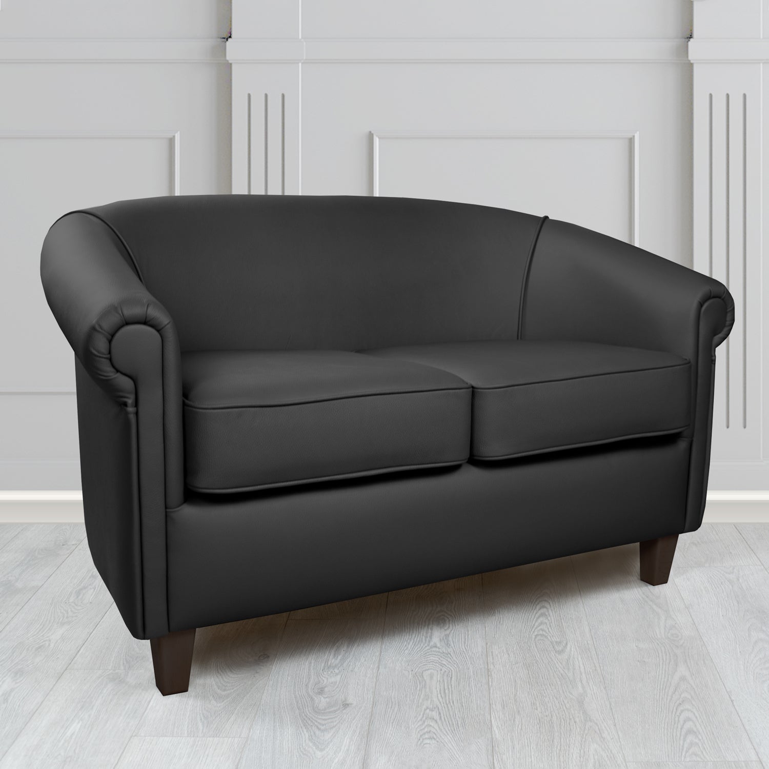 Siena 2 Seater Tub Sofa in Crest Leather Shelly Crib 5 Genuine Leather