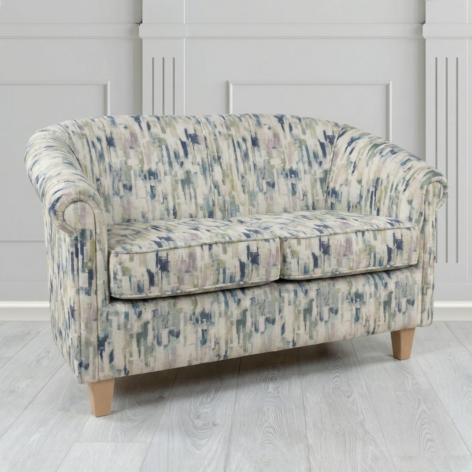 Siena 2 Seater Tub Sofa in Fryett's Aura Abstract Pattern Fabric