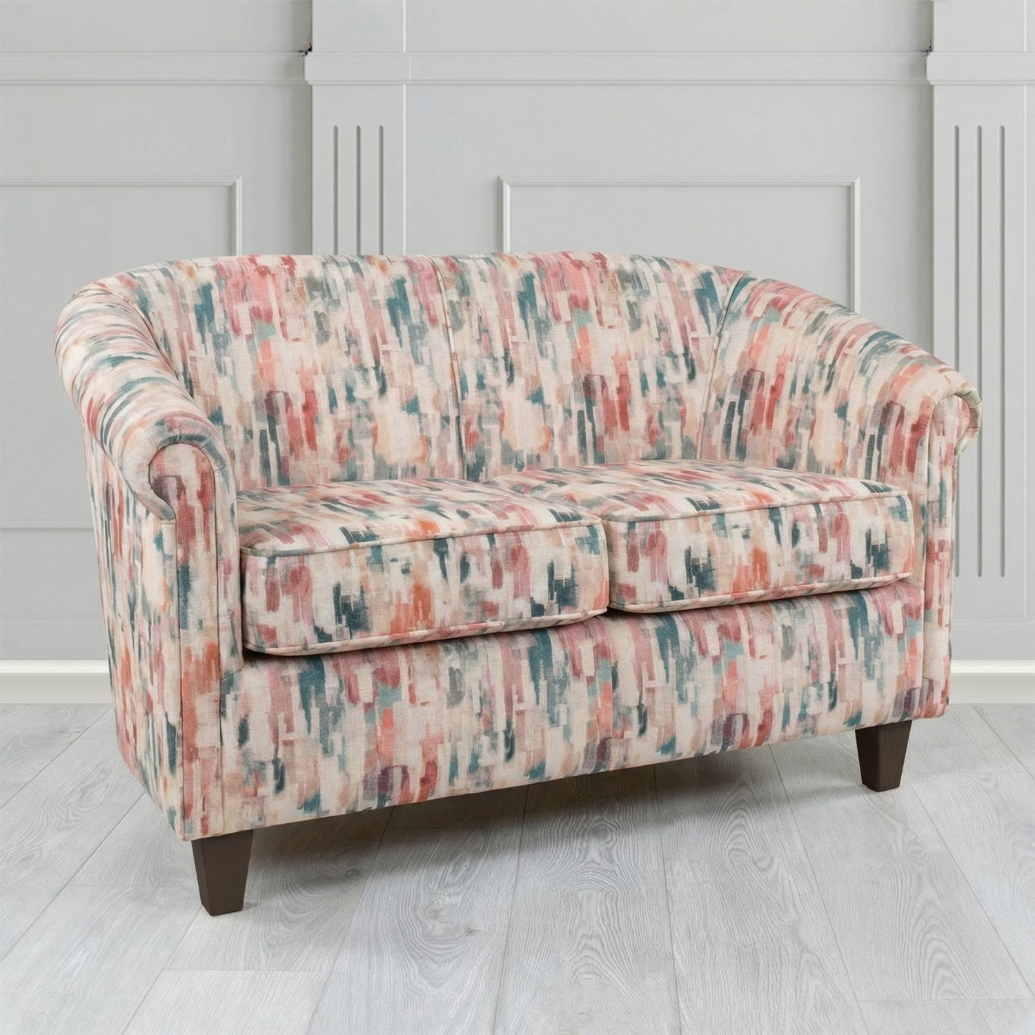 Siena 2 Seater Tub Sofa in Fryett's Aura Abstract Pattern Fabric