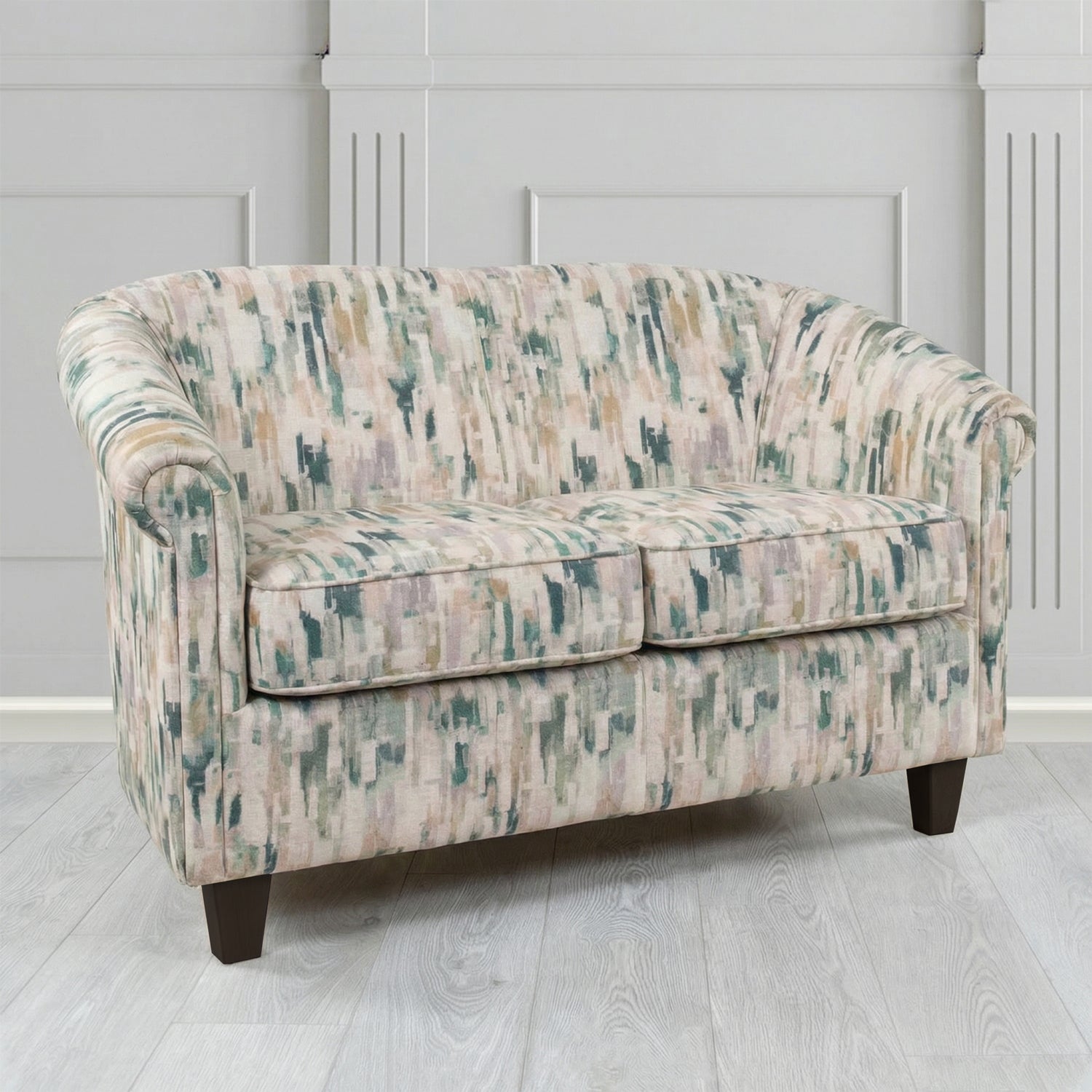 Siena 2 Seater Tub Sofa in Fryett's Aura Abstract Pattern Fabric