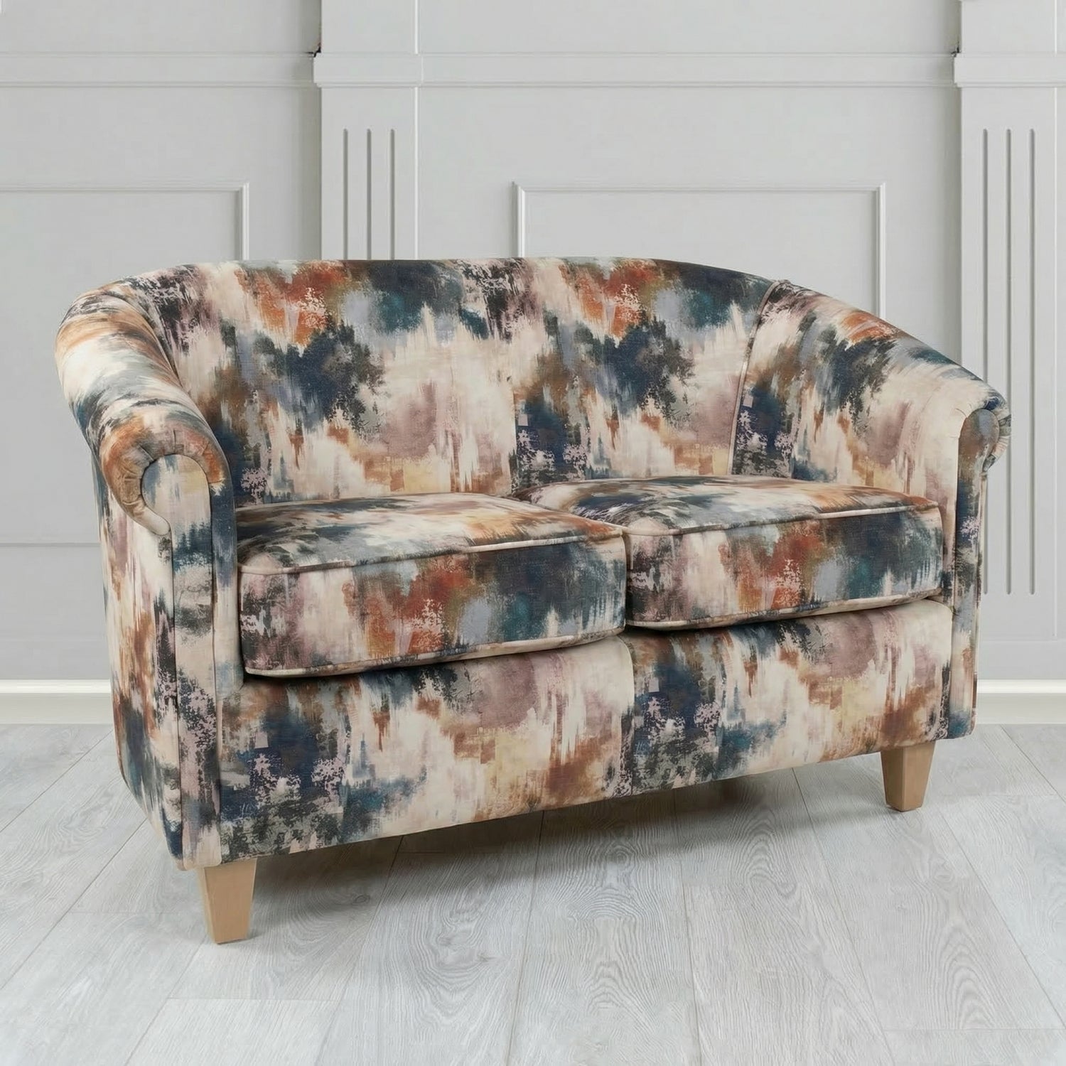 Siena 2 Seater Tub Sofa in Fryett's Kala Abstract Fabric