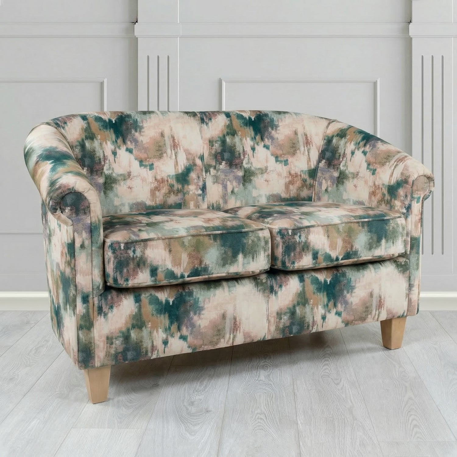 Siena 2 Seater Tub Sofa in Fryett's Kala Abstract Fabric