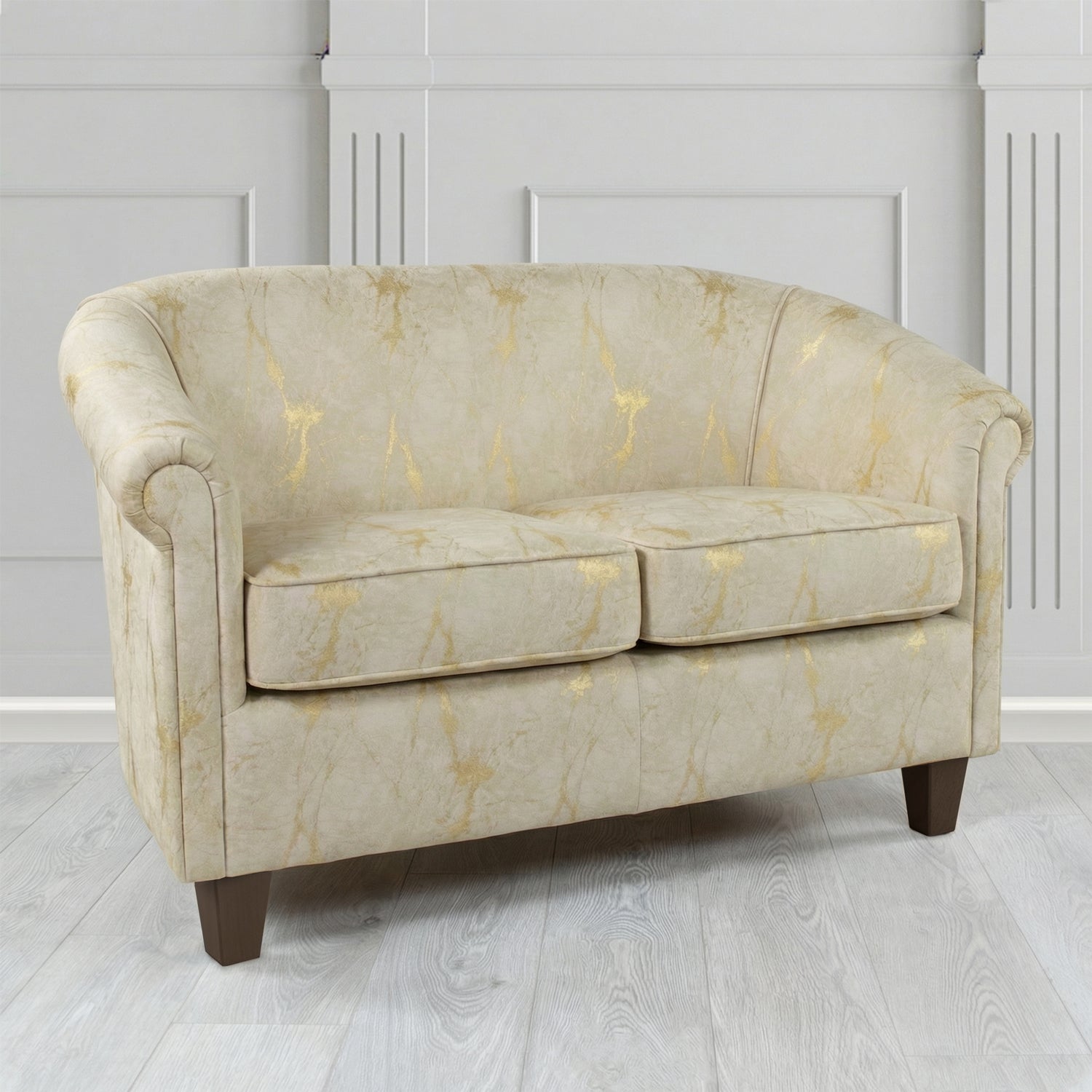 Siena 2 Seater Tub Sofa in Porter and Stone Lava Abstract Pattern Fabric