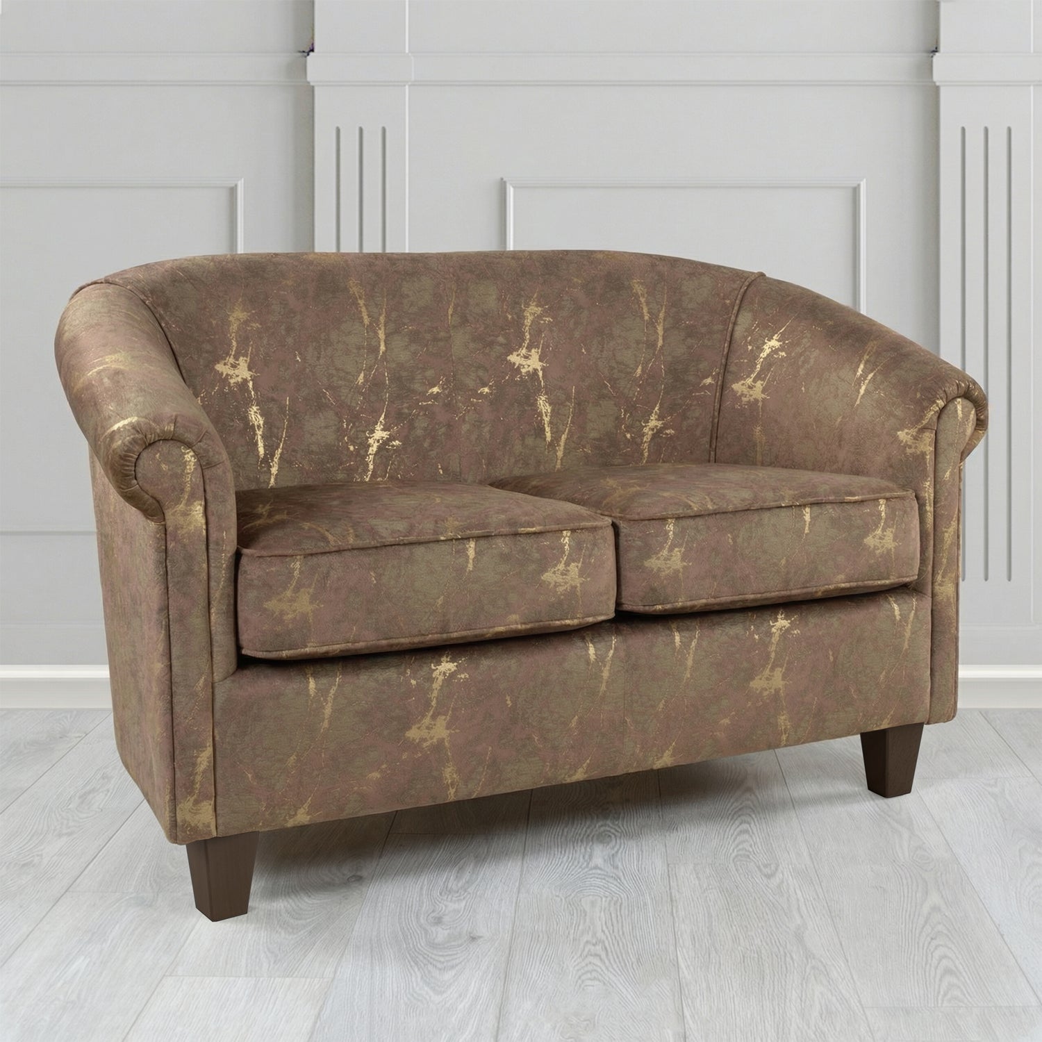 Siena 2 Seater Tub Sofa in Porter and Stone Lava Abstract Pattern Fabric