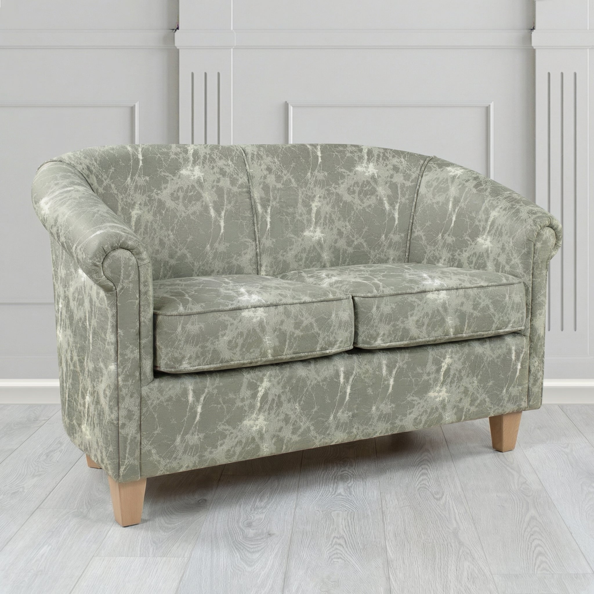 Siena 2 Seater Tub Sofa in Porter and Stone Lava Abstract Pattern Fabric