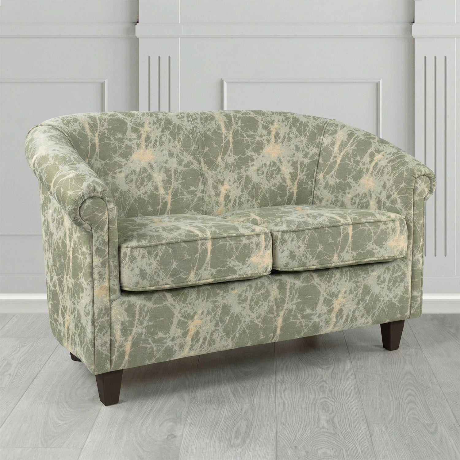 Siena 2 Seater Tub Sofa in Porter and Stone Lava Abstract Pattern Fabric
