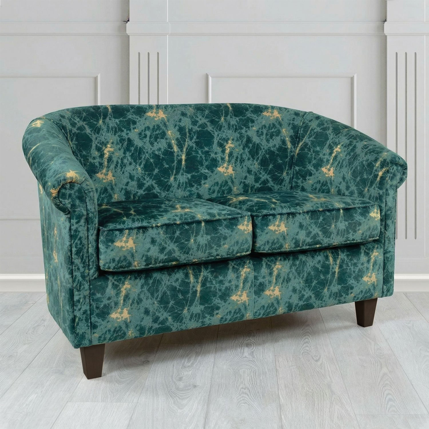 Siena 2 Seater Tub Sofa in Porter and Stone Lava Abstract Pattern Fabric