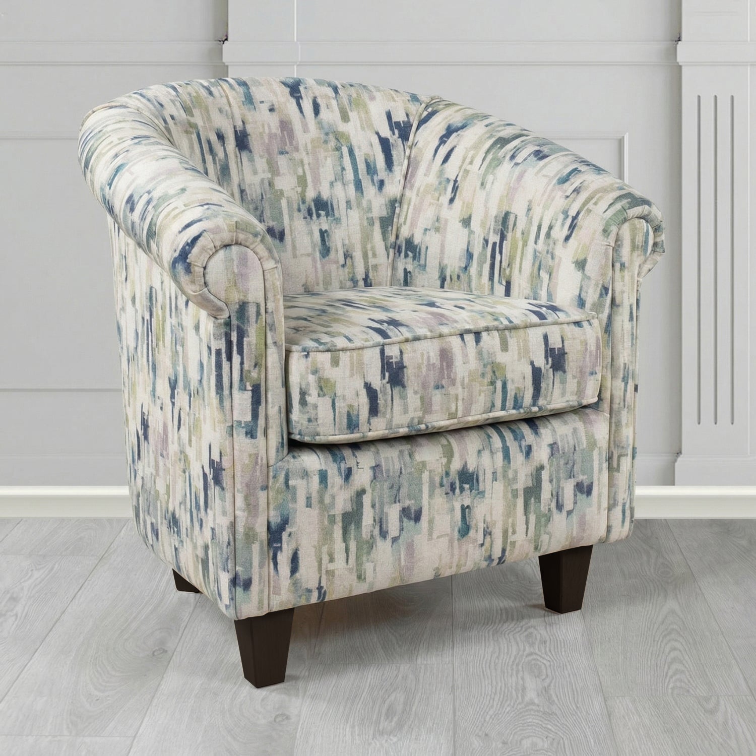 Siena Tub Chair in Fryett's Aura Abstract Pattern Fabric