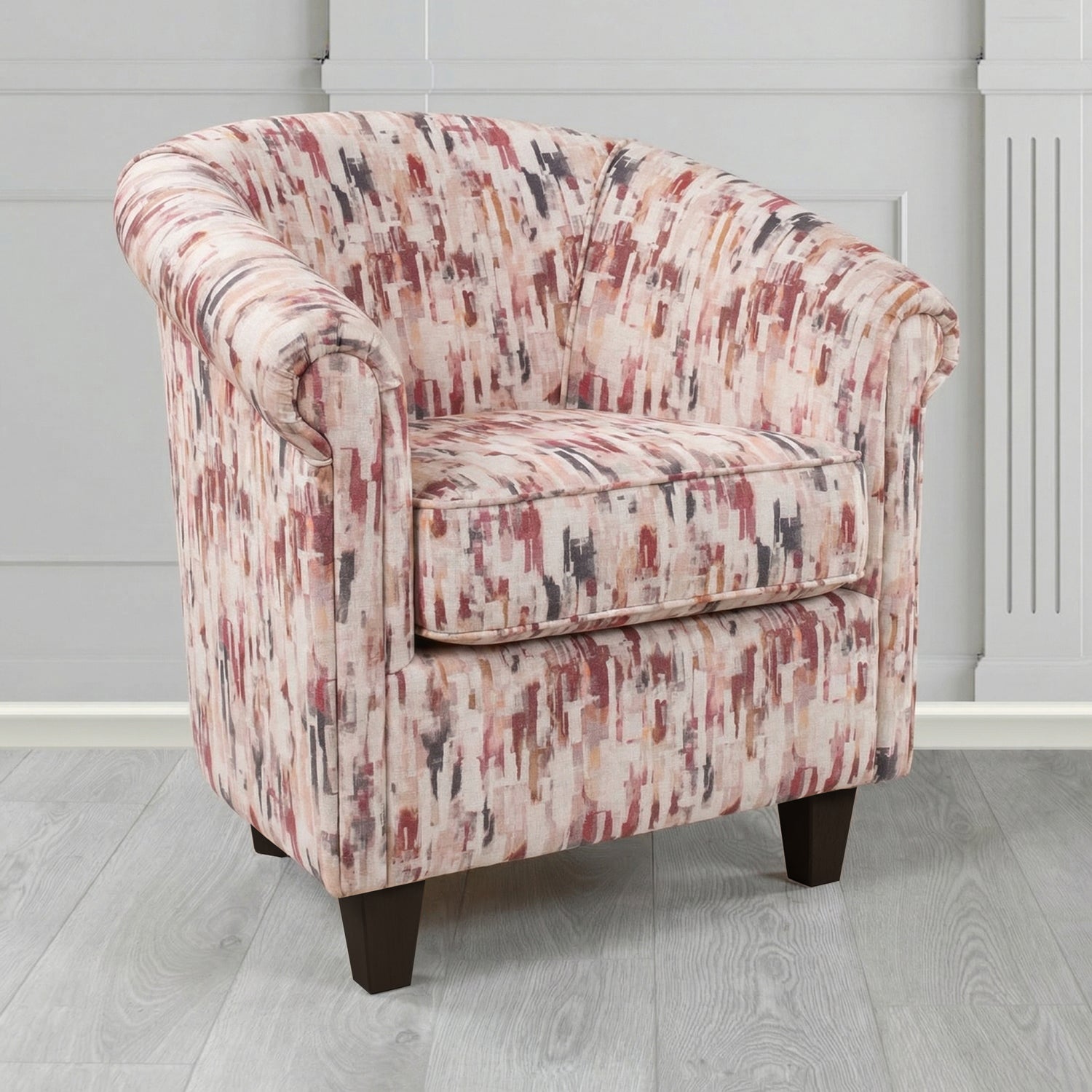 Siena Tub Chair in Fryett's Aura Abstract Pattern Fabric