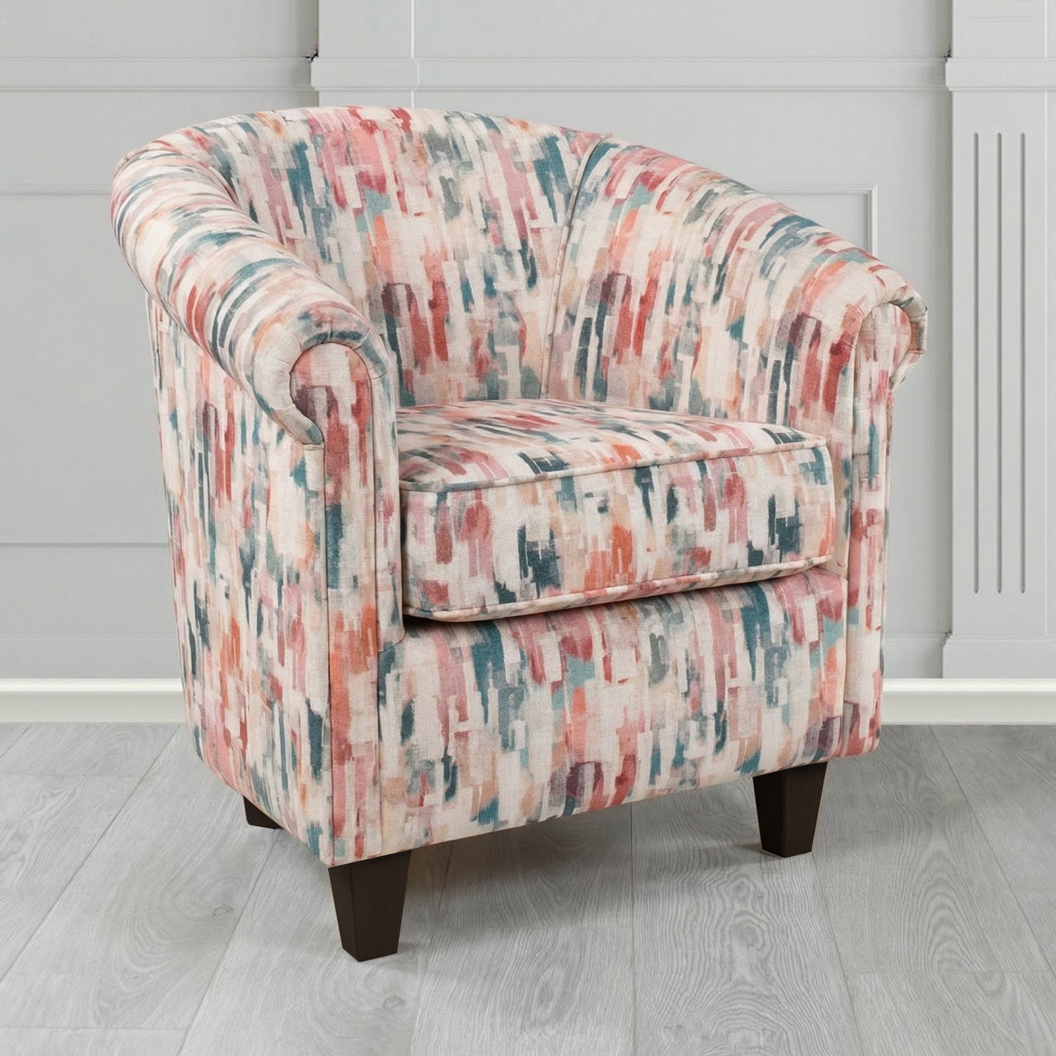 Siena Tub Chair in Fryett's Aura Abstract Pattern Fabric