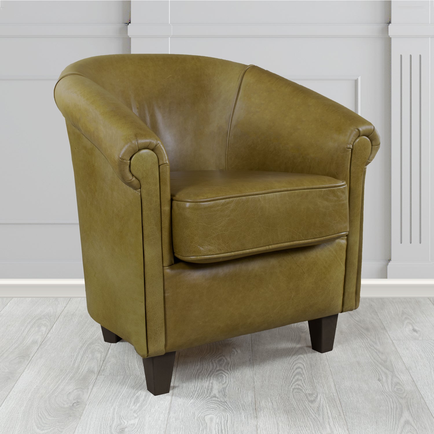 Siena Tub Chair in Crest Leather Old English Crib 5 Genuine Leather