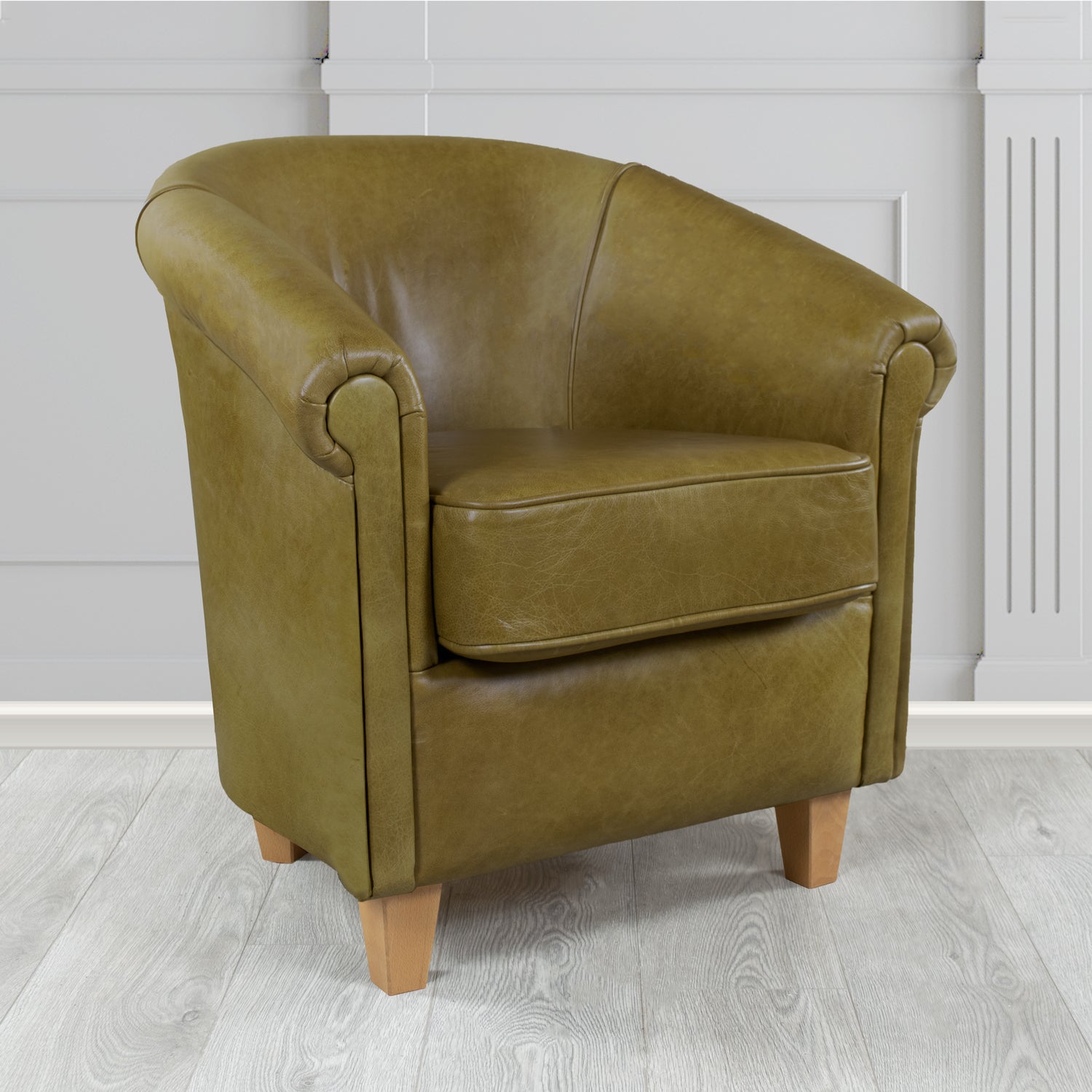 Siena Tub Chair in Crest Leather Old English Crib 5 Genuine Leather