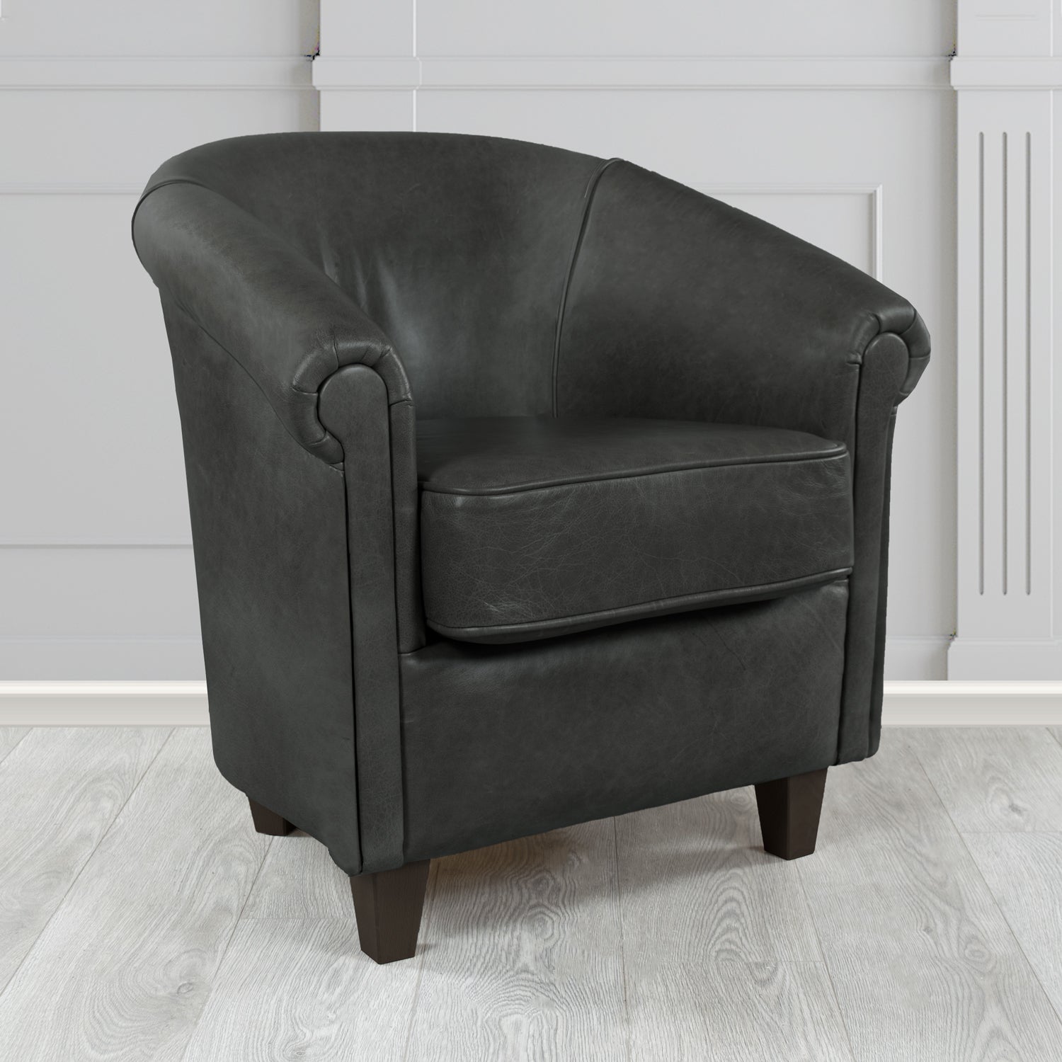 Siena Tub Chair in Crest Leather Old English Crib 5 Genuine Leather