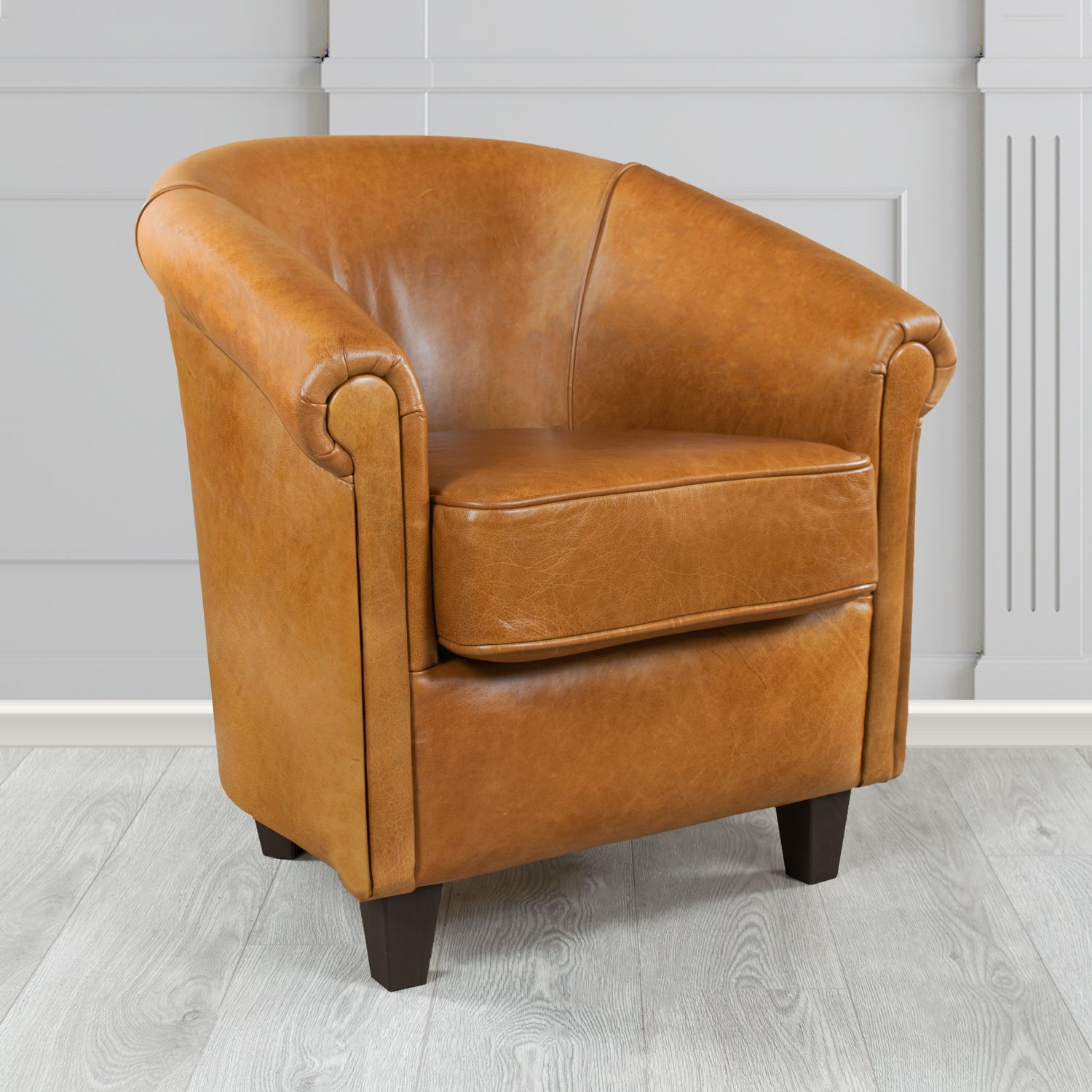 Siena Tub Chair in Crest Leather Old English Crib 5 Genuine Leather