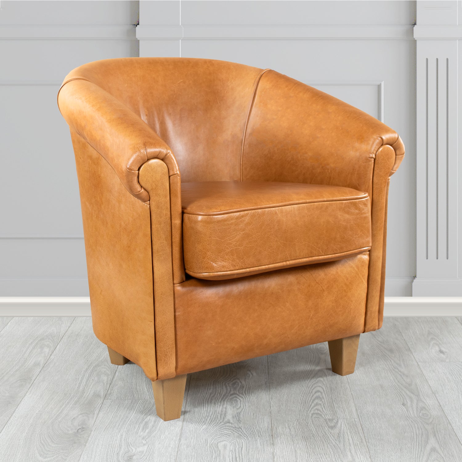 Siena Tub Chair in Crest Leather Old English Crib 5 Genuine Leather